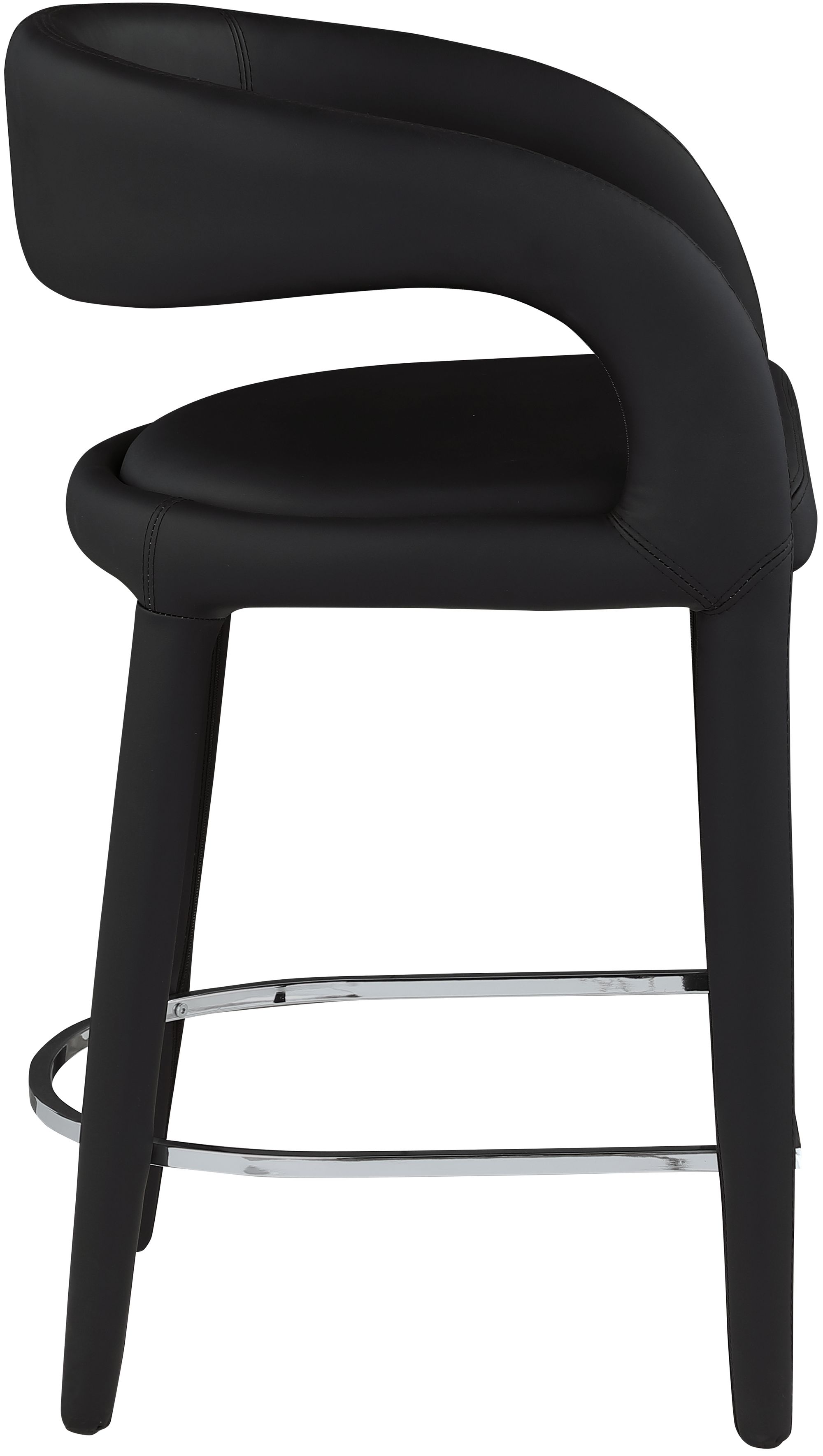 Sylvester Fully Upholstered Faux Leather Counter Stool