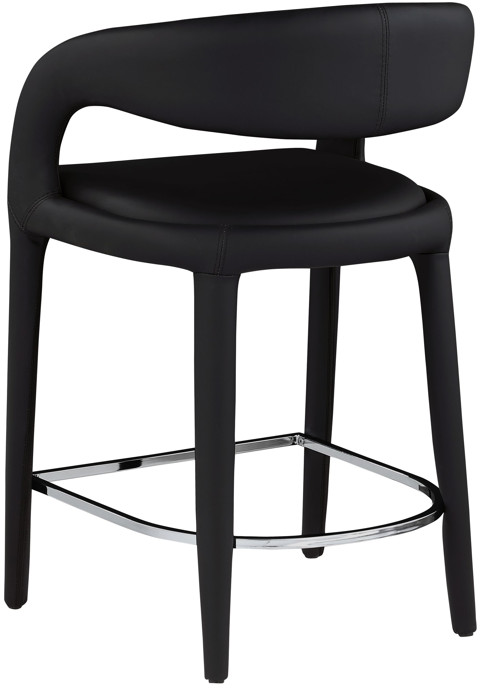 Sylvester Fully Upholstered Faux Leather Counter Stool