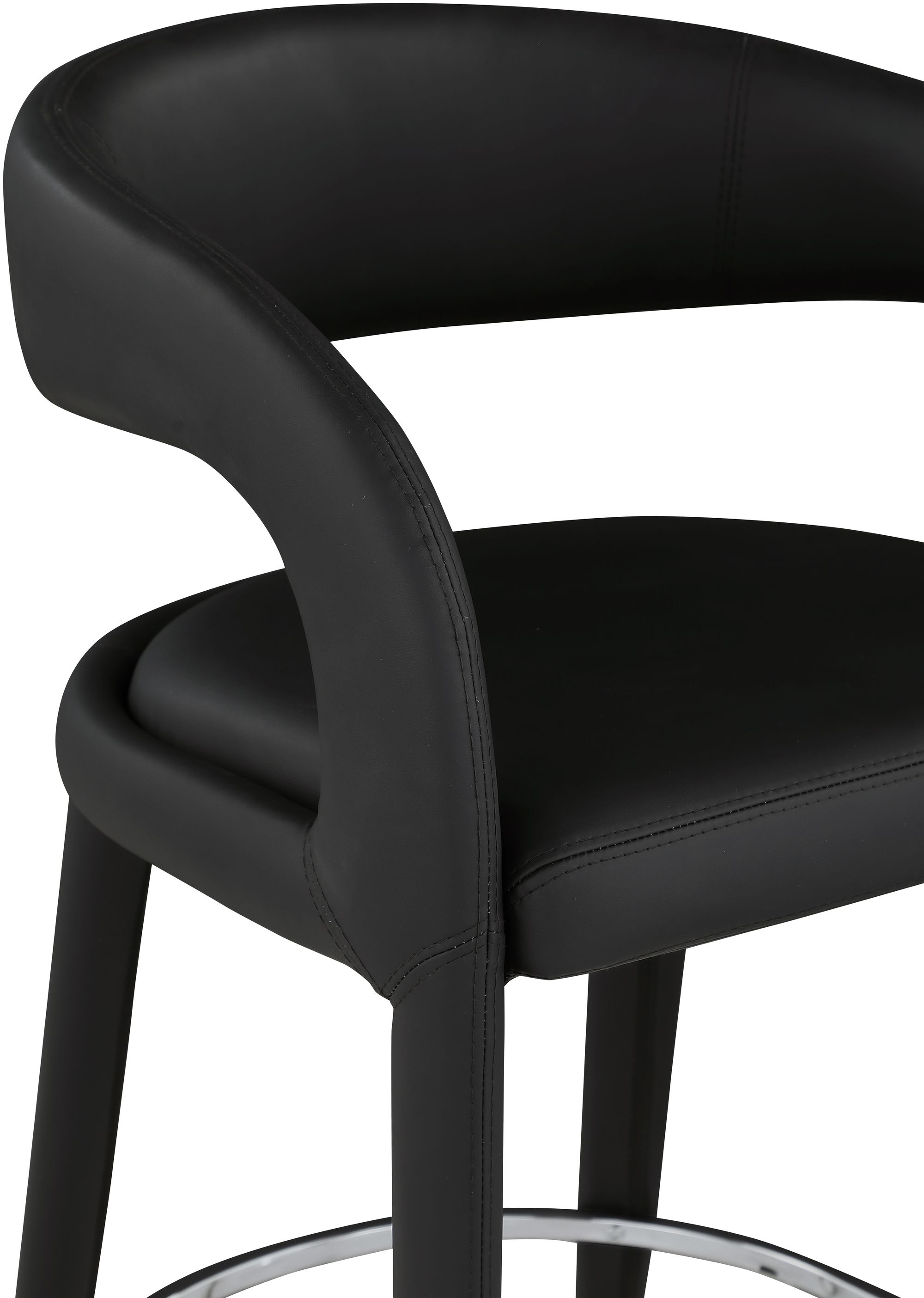 Sylvester Fully Upholstered Faux Leather Counter Stool