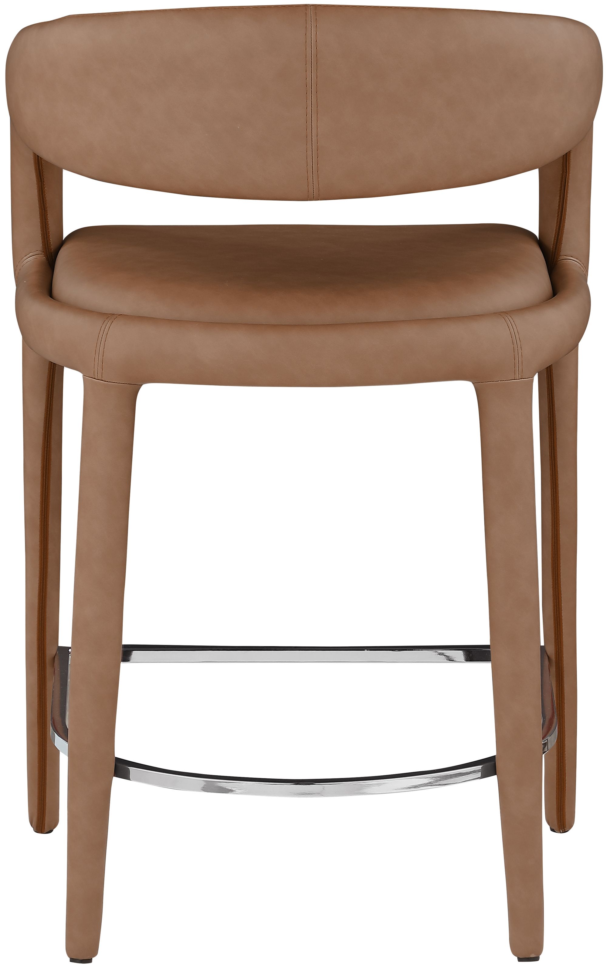 Sylvester Fully Upholstered Faux Leather Counter Stool