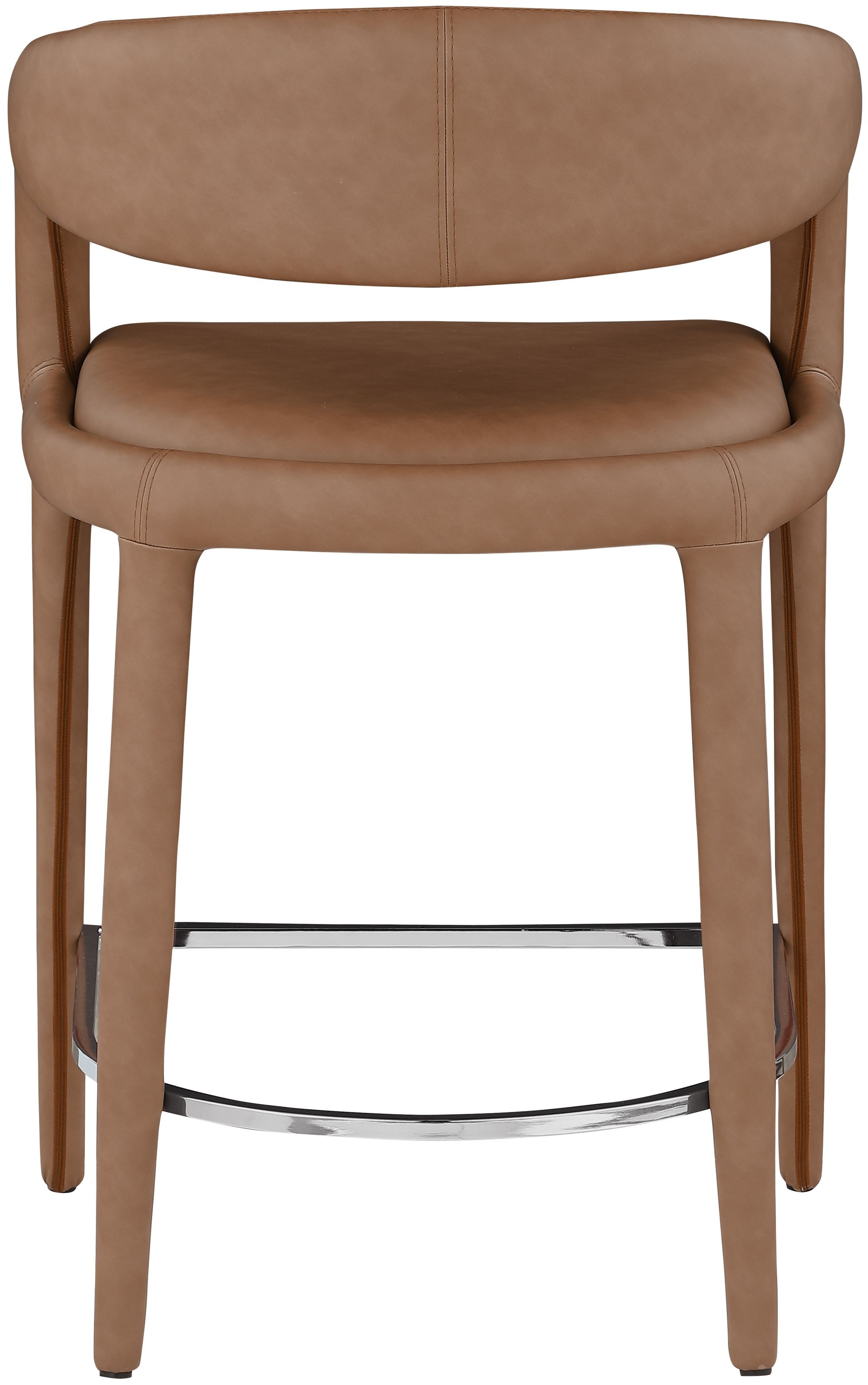 Sylvester Fully Upholstered Faux Leather Counter Stool