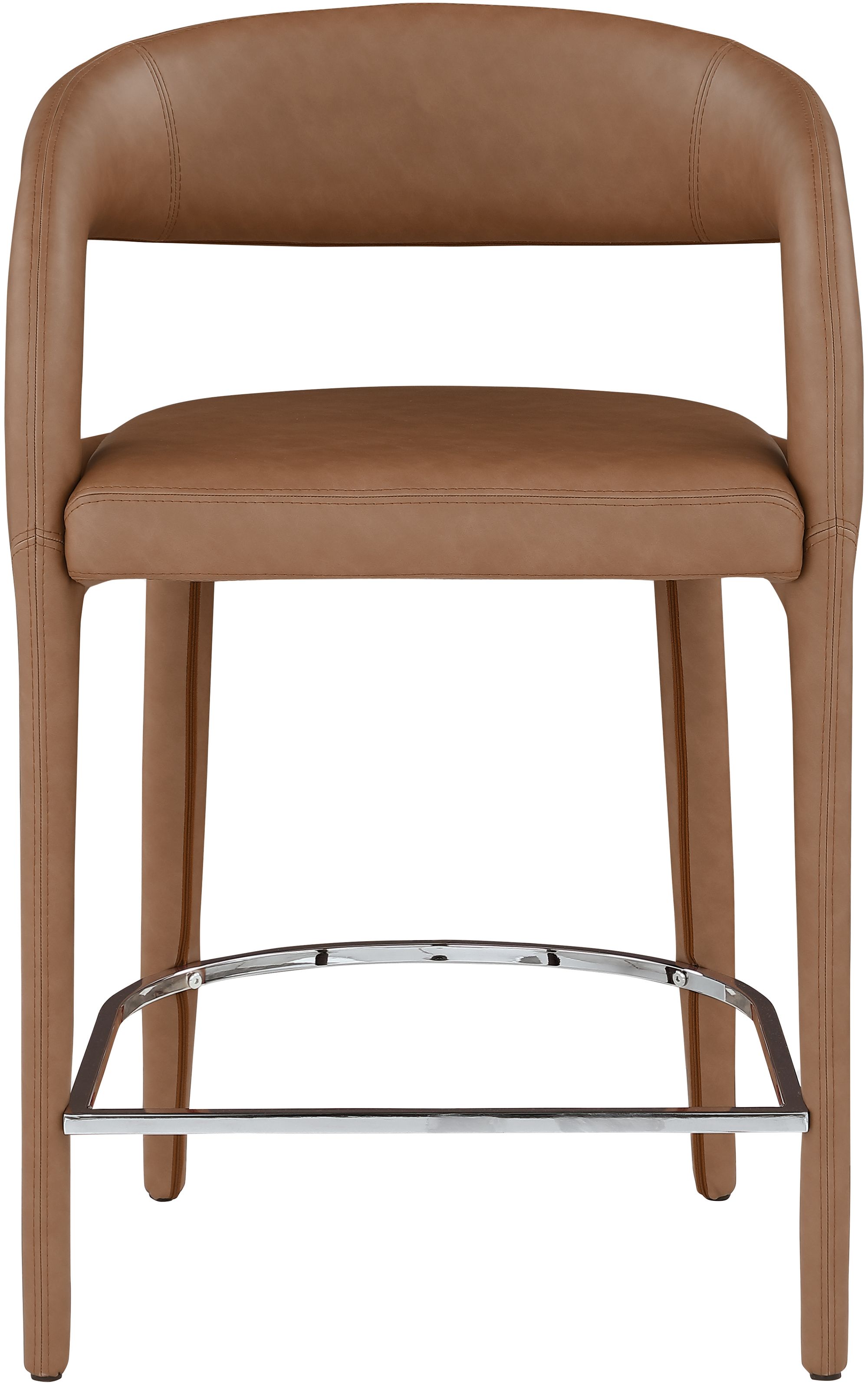 Sylvester Fully Upholstered Faux Leather Counter Stool