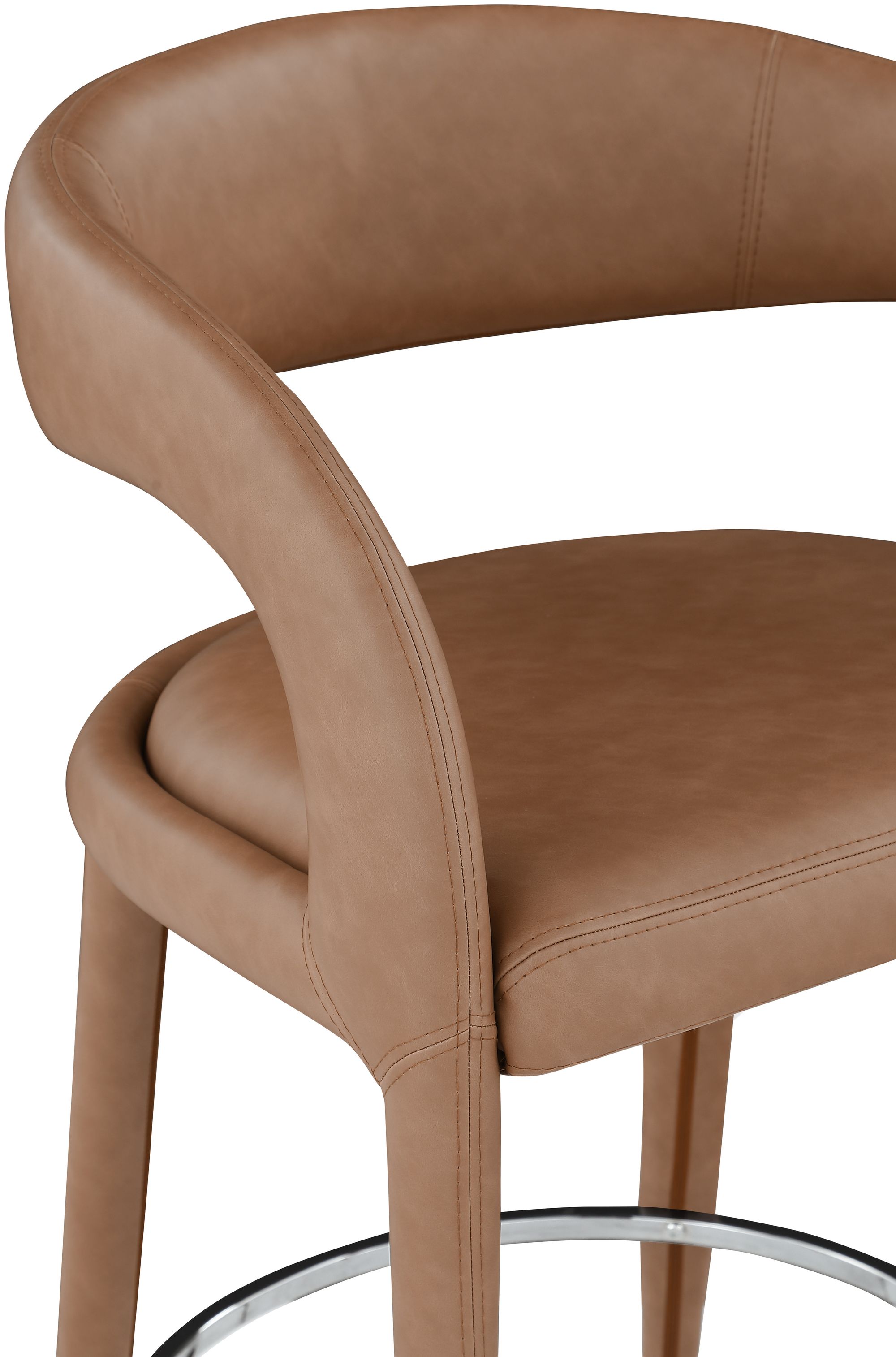 Sylvester Fully Upholstered Faux Leather Counter Stool