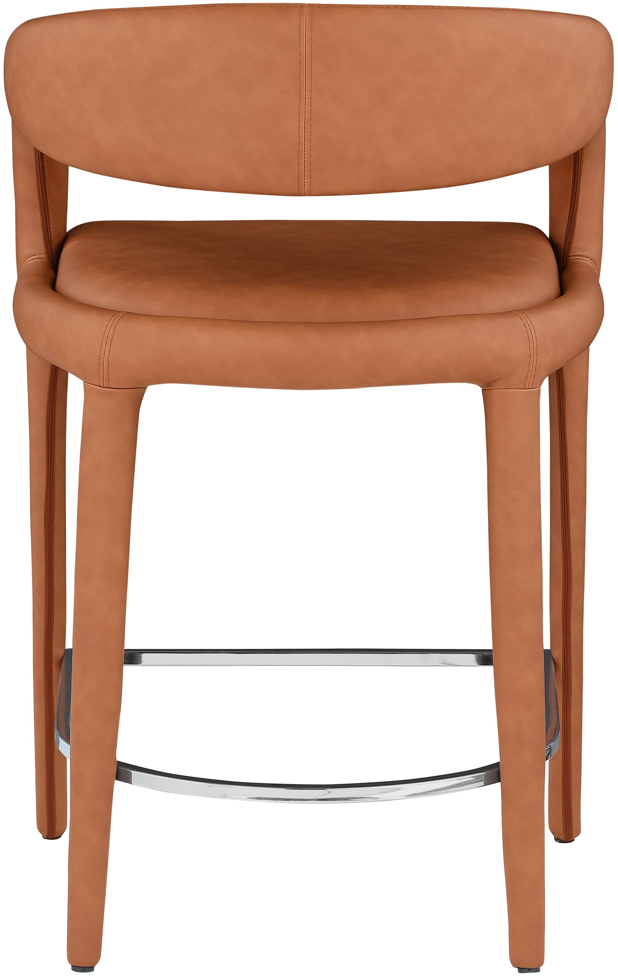 Sylvester Fully Upholstered Faux Leather Counter Stool