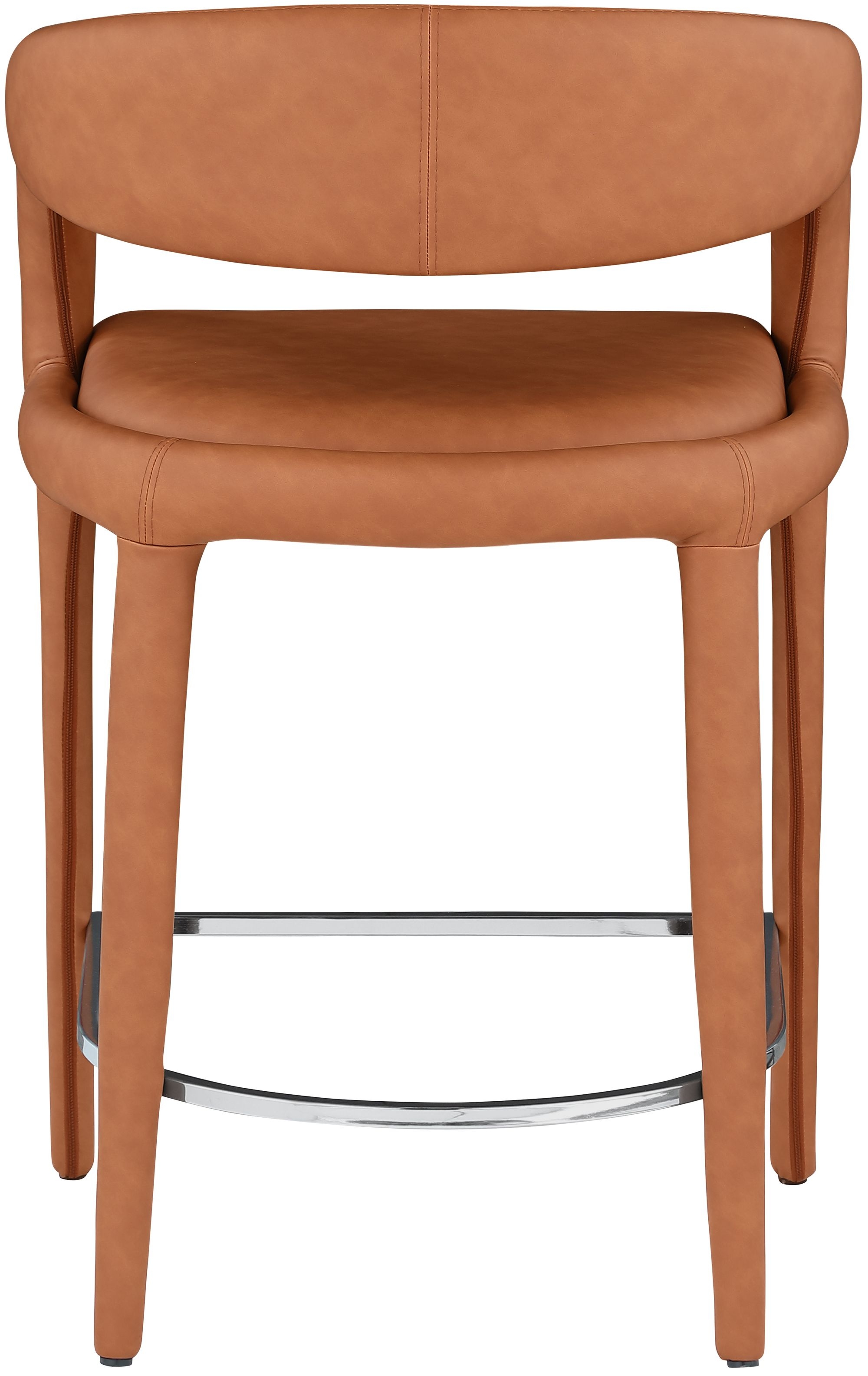 Sylvester Fully Upholstered Faux Leather Counter Stool