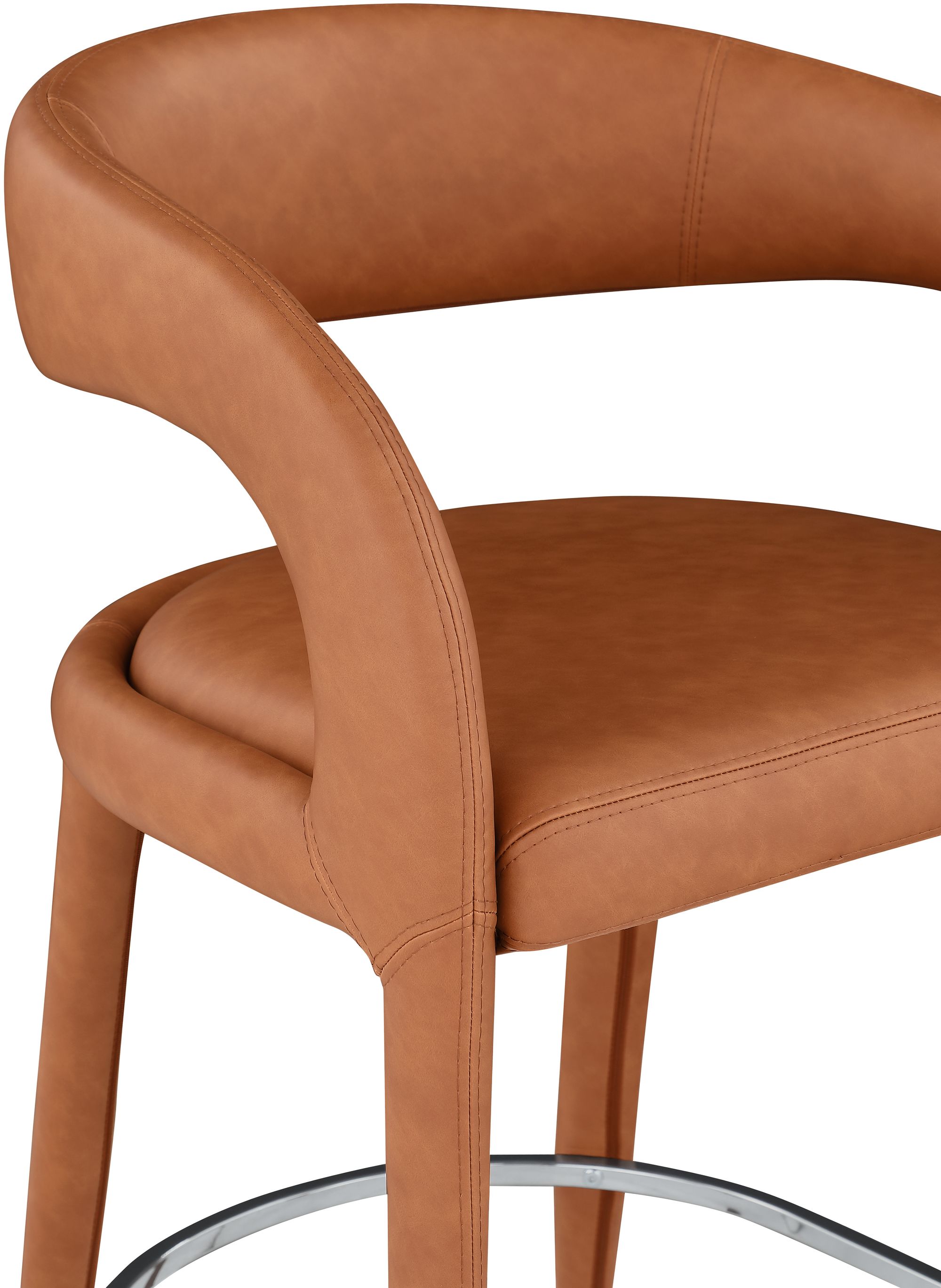 Sylvester Fully Upholstered Faux Leather Counter Stool