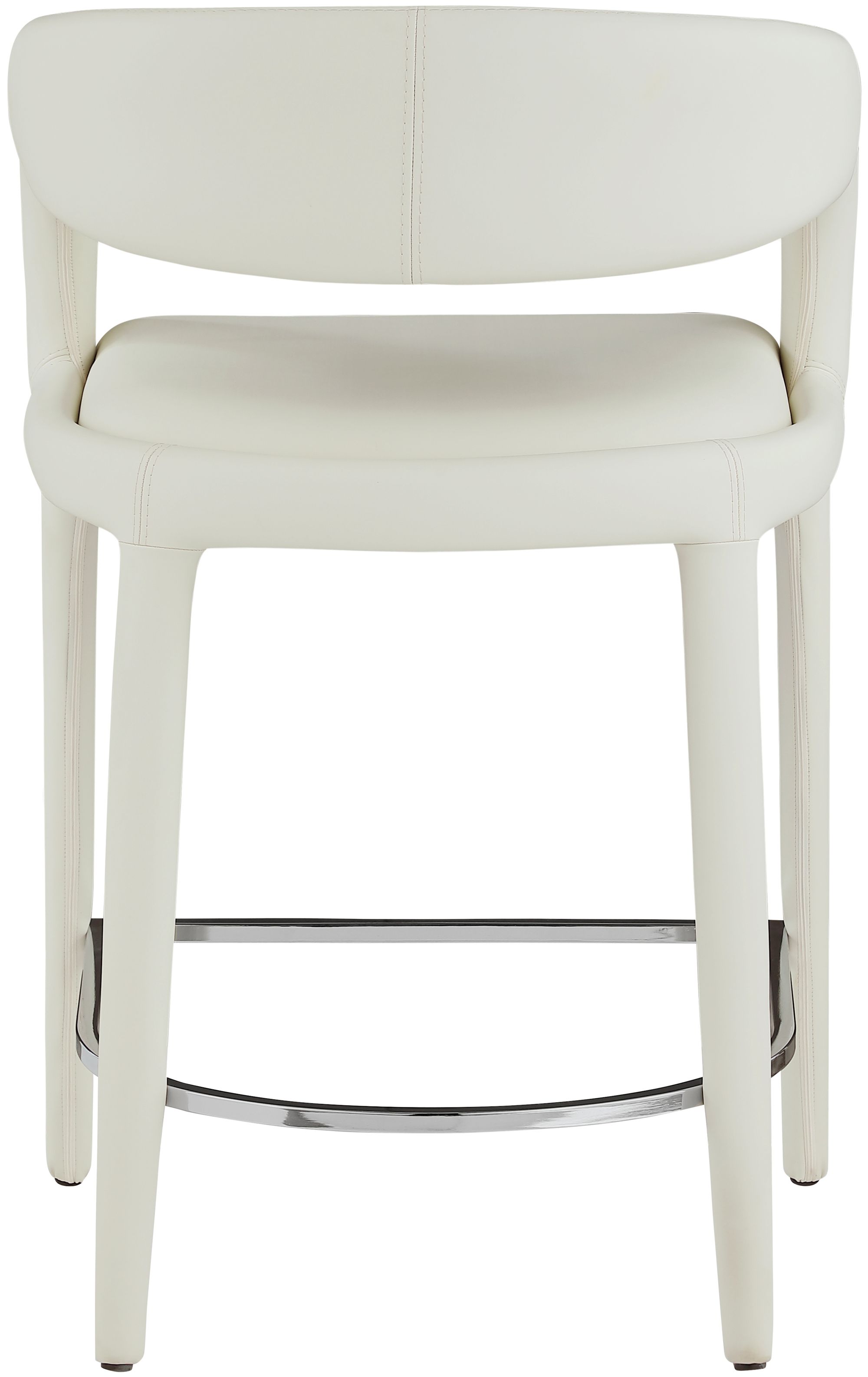 Sylvester Fully Upholstered Faux Leather Counter Stool