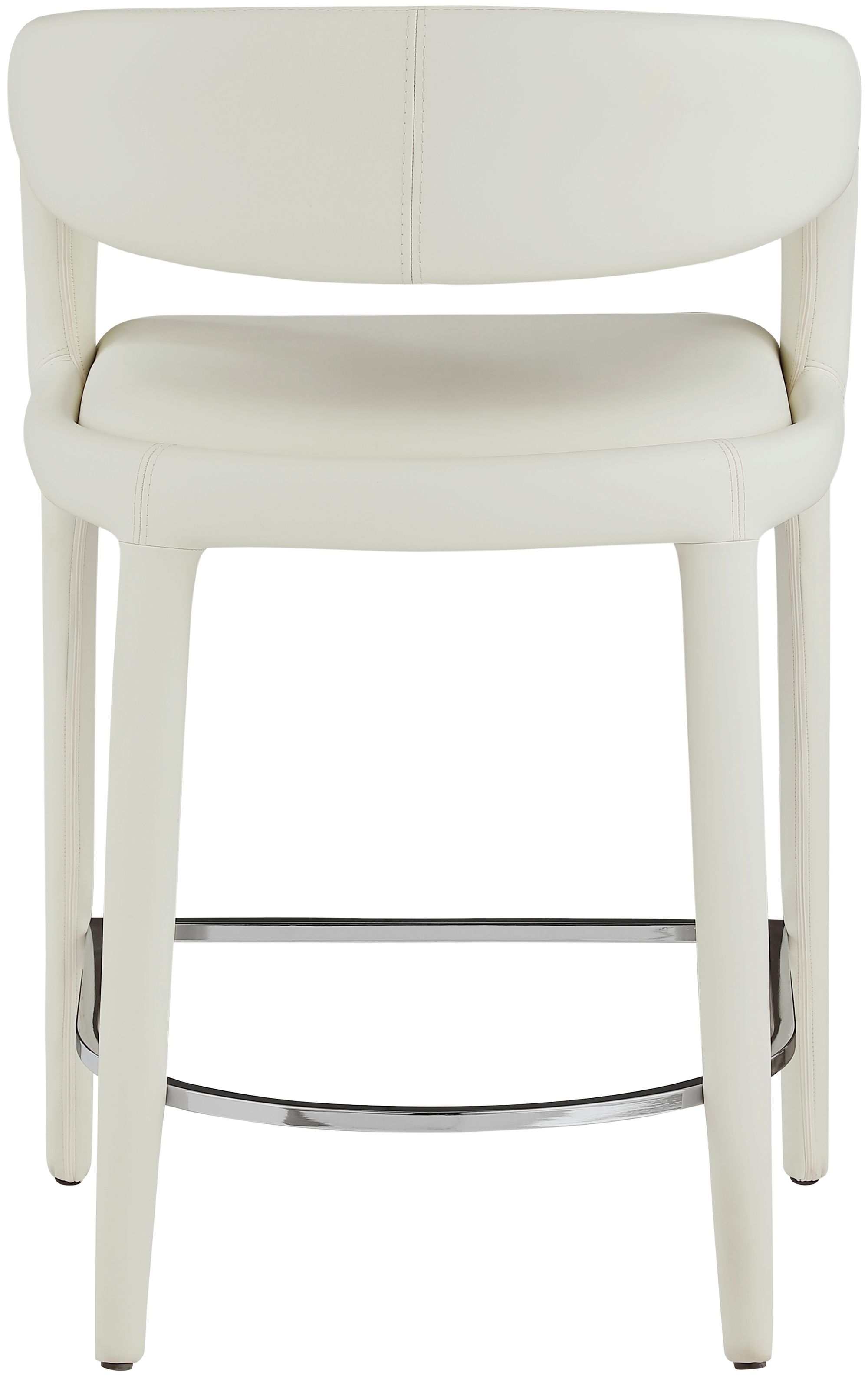 Sylvester Fully Upholstered Faux Leather Counter Stool