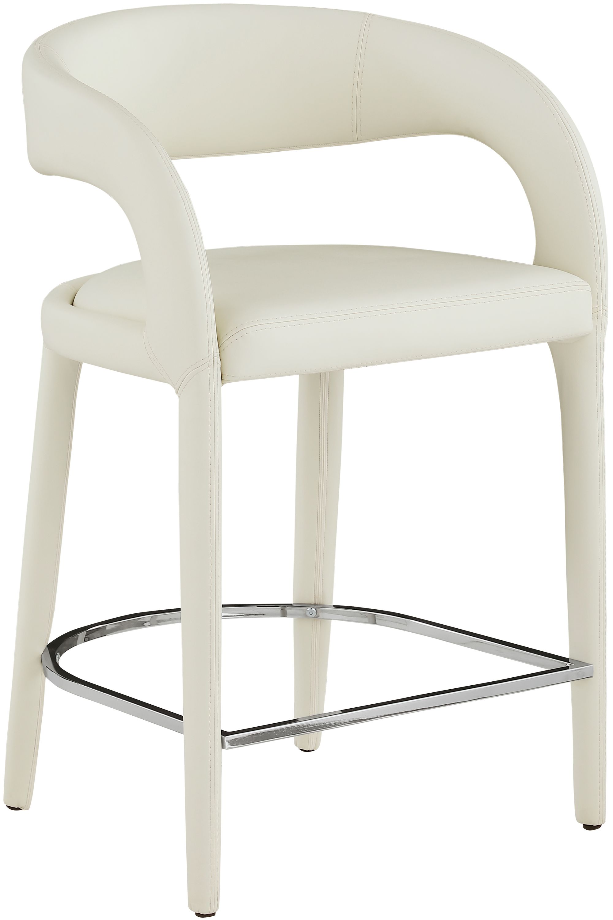 Sylvester Fully Upholstered Faux Leather Counter Stool