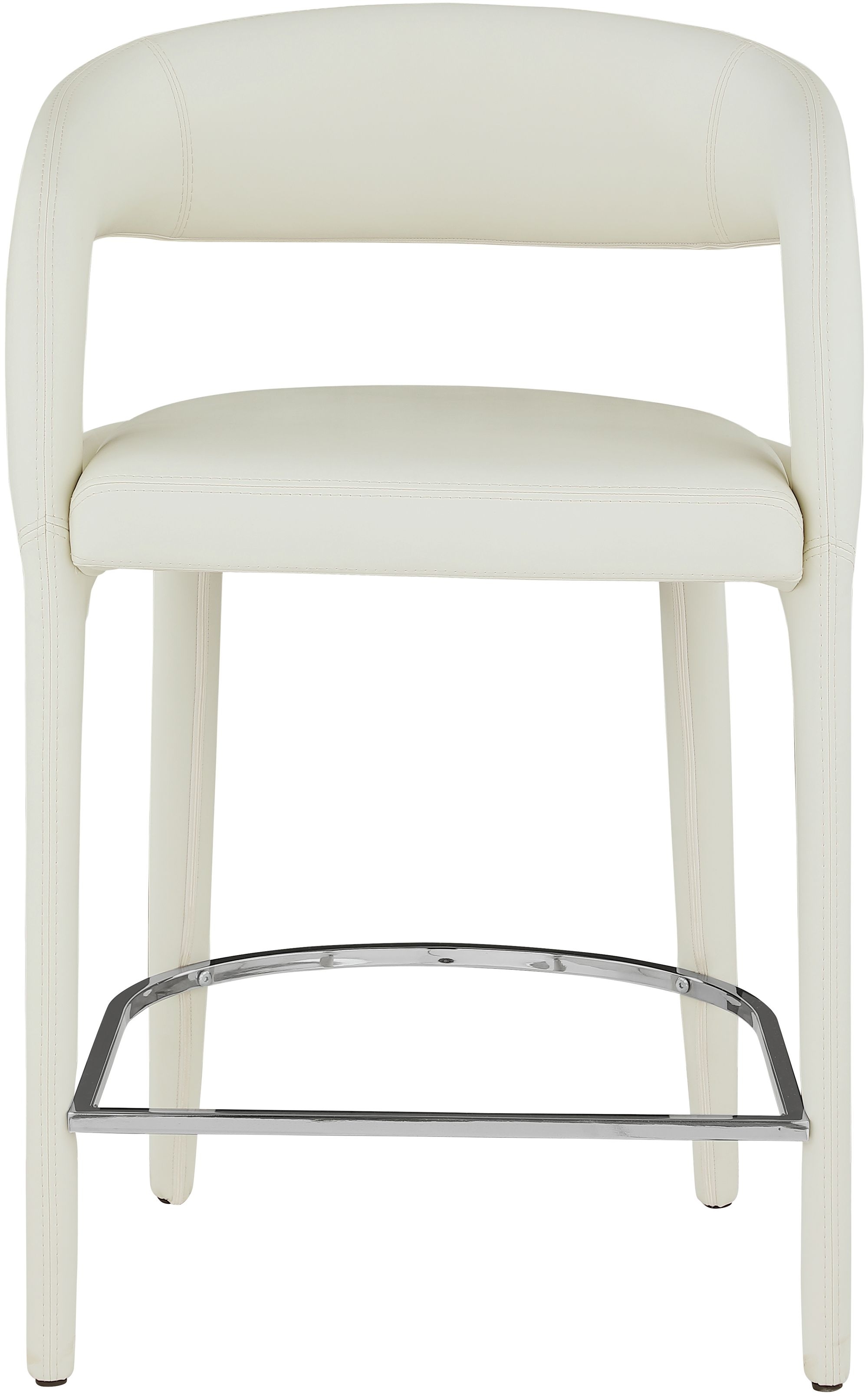 Sylvester Fully Upholstered Faux Leather Counter Stool