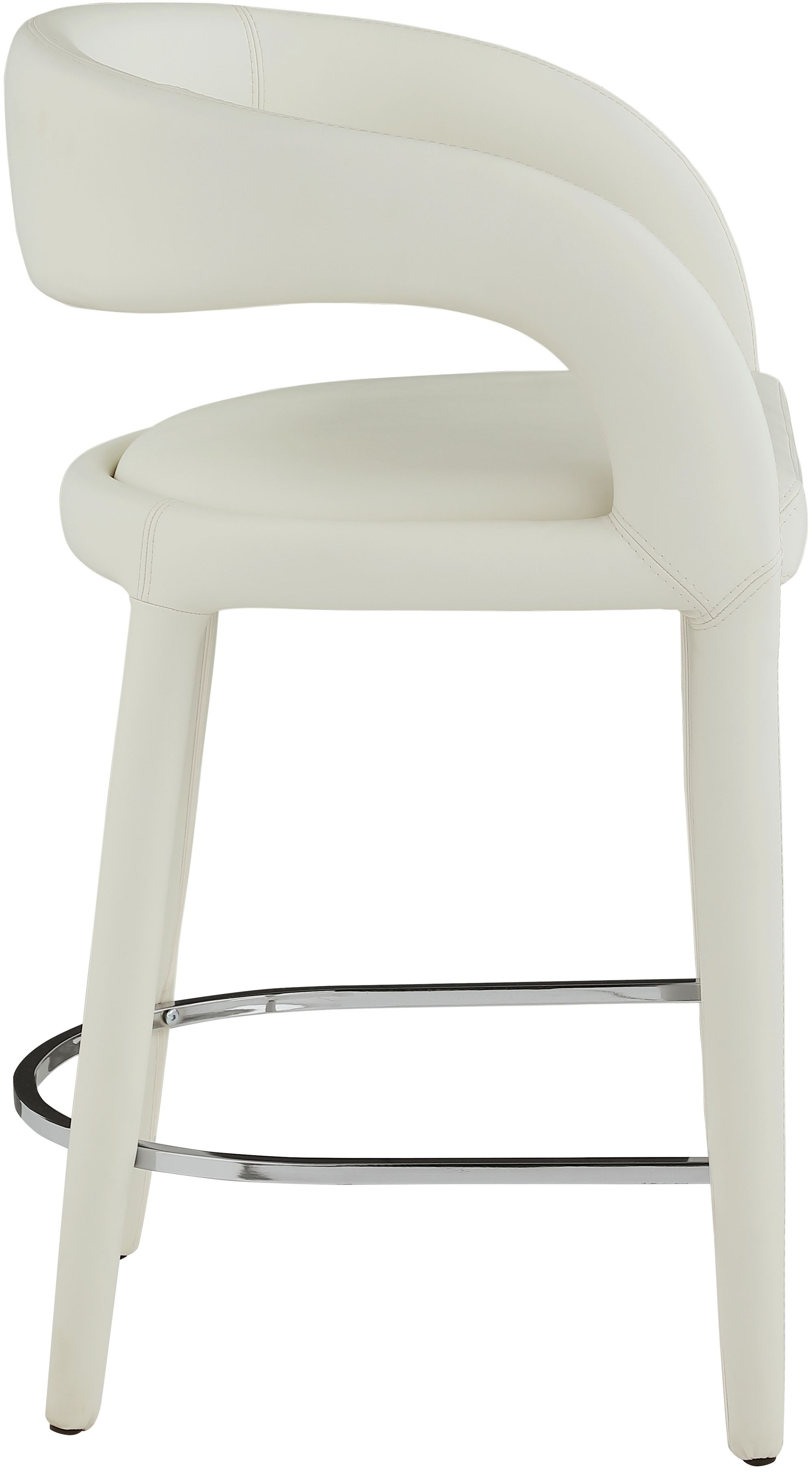 Sylvester Fully Upholstered Faux Leather Counter Stool