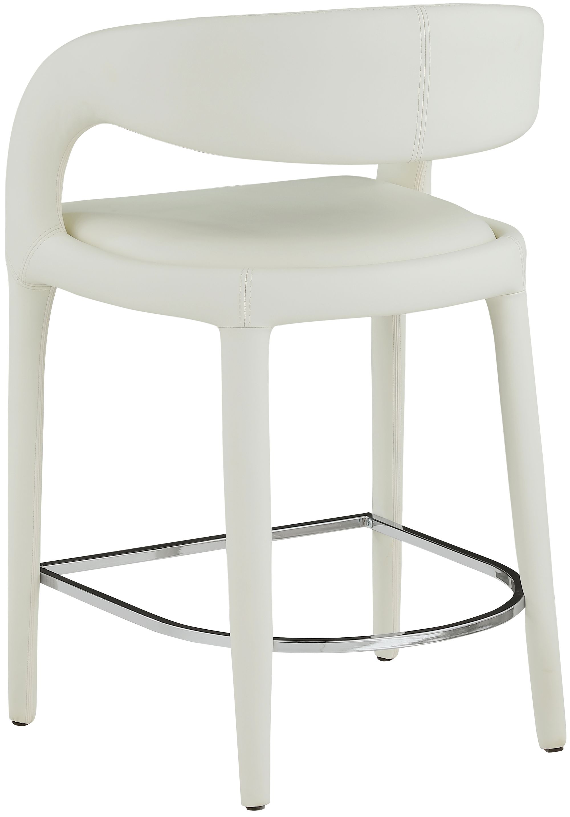 Sylvester Fully Upholstered Faux Leather Counter Stool