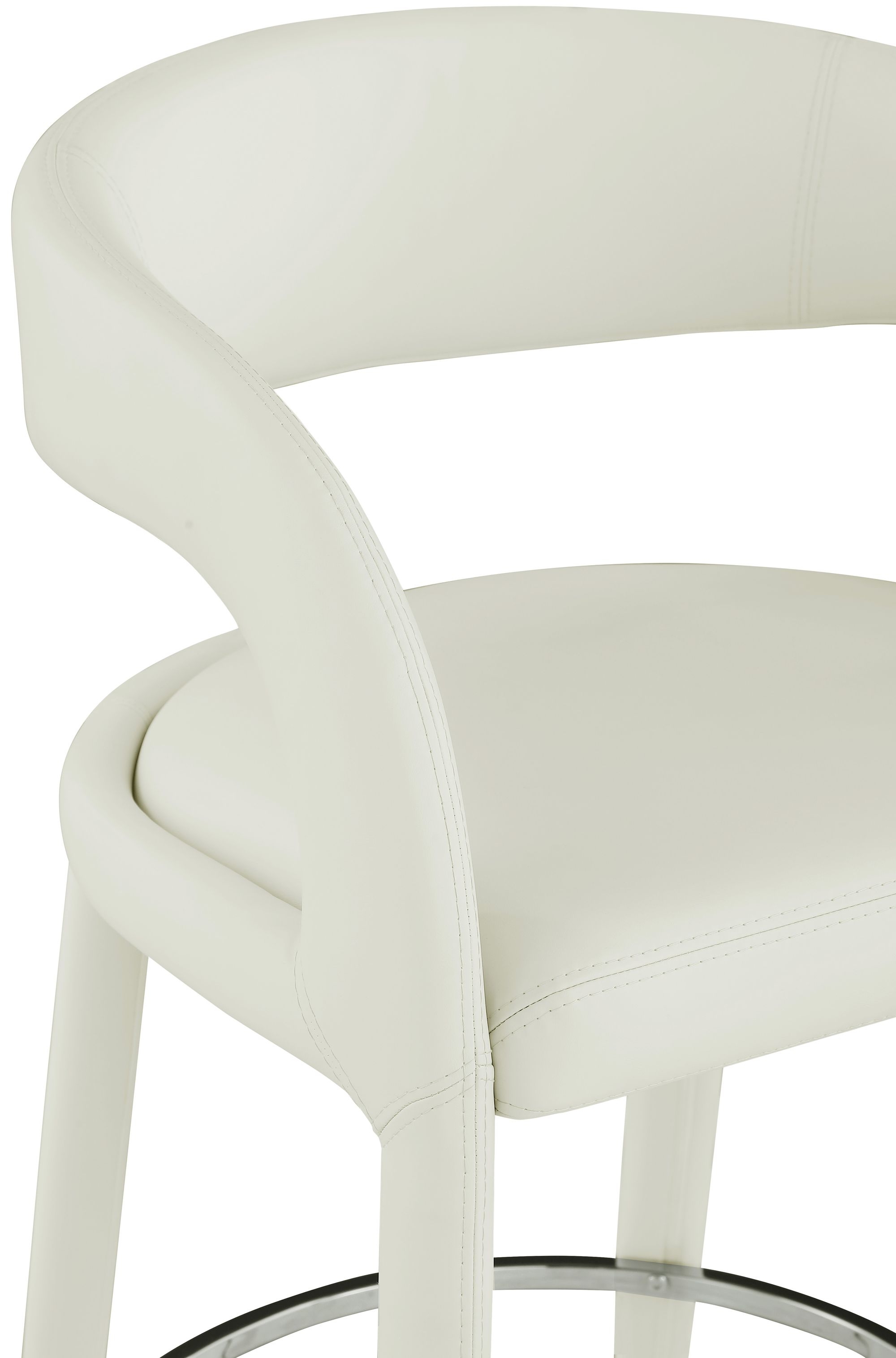 Sylvester Fully Upholstered Faux Leather Counter Stool