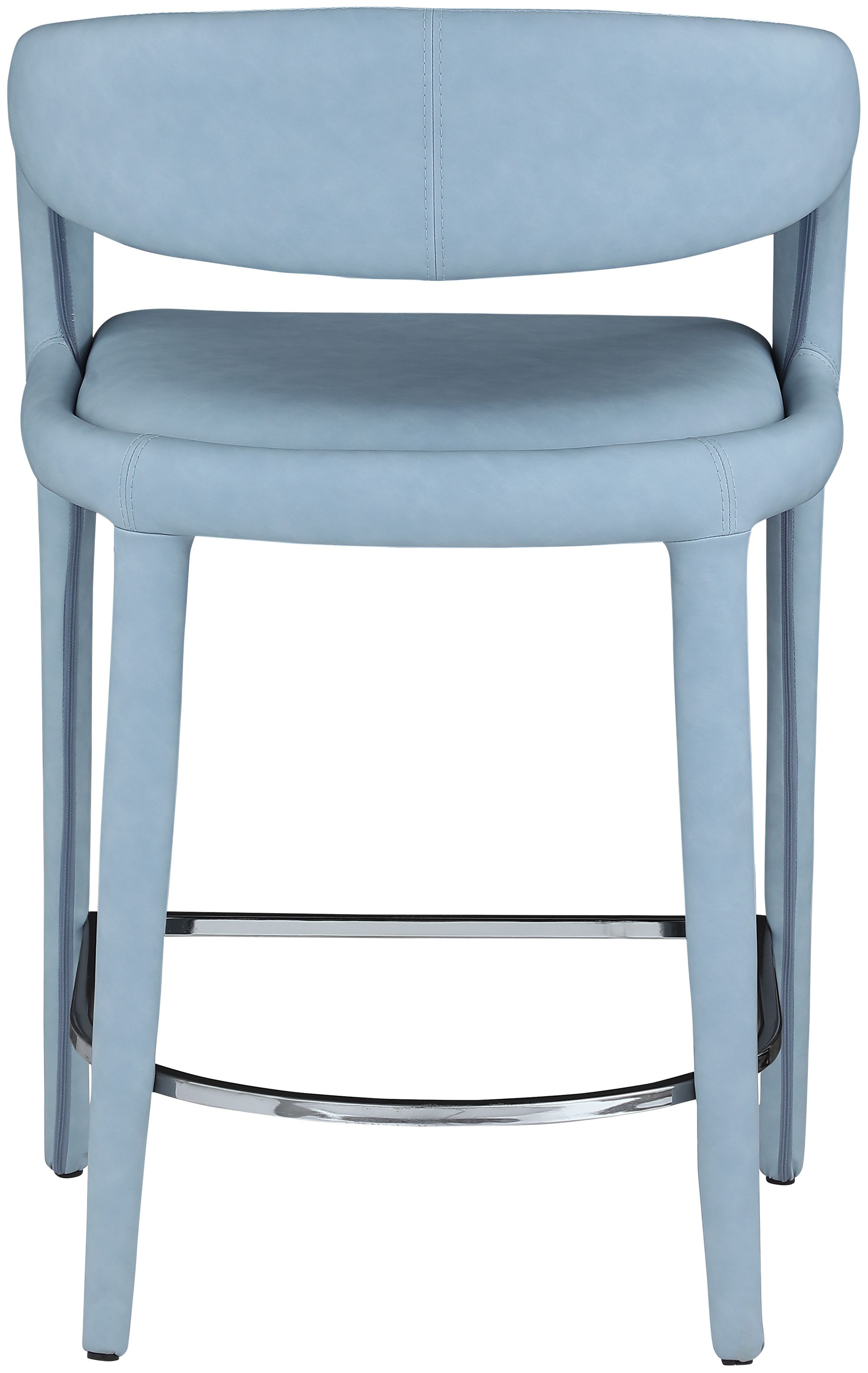 Sylvester Fully Upholstered Faux Leather Counter Stool