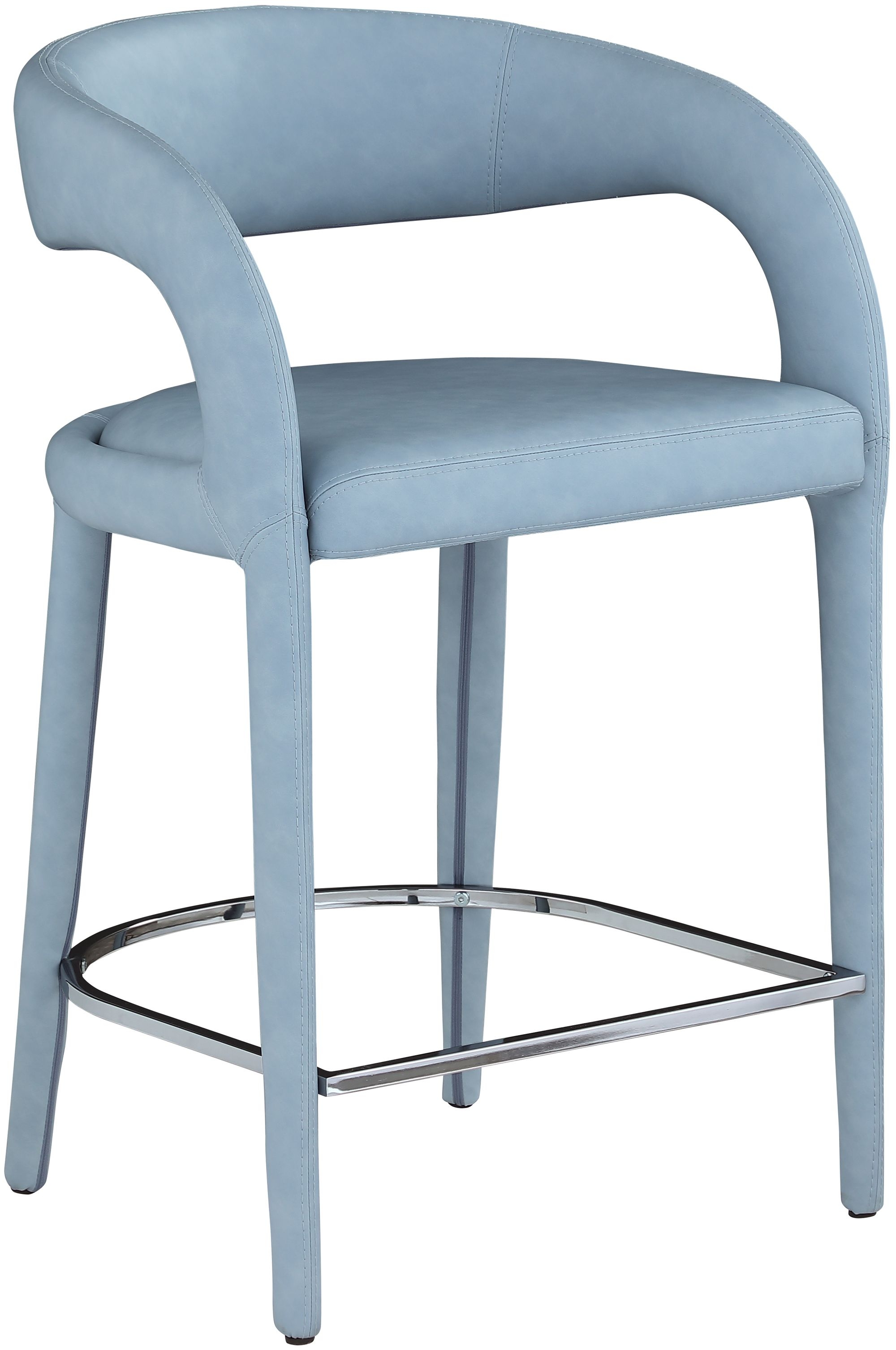 Sylvester Fully Upholstered Faux Leather Counter Stool