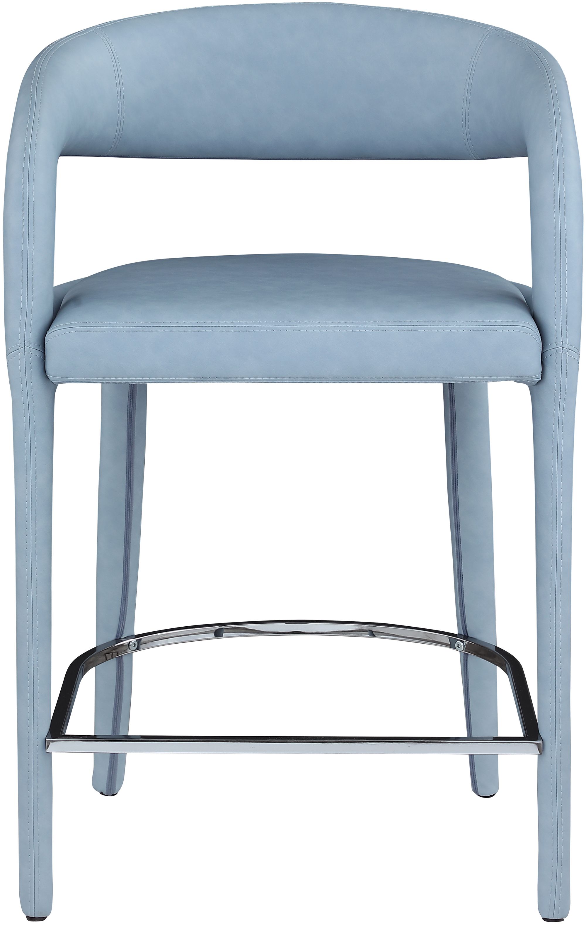 Sylvester Fully Upholstered Faux Leather Counter Stool