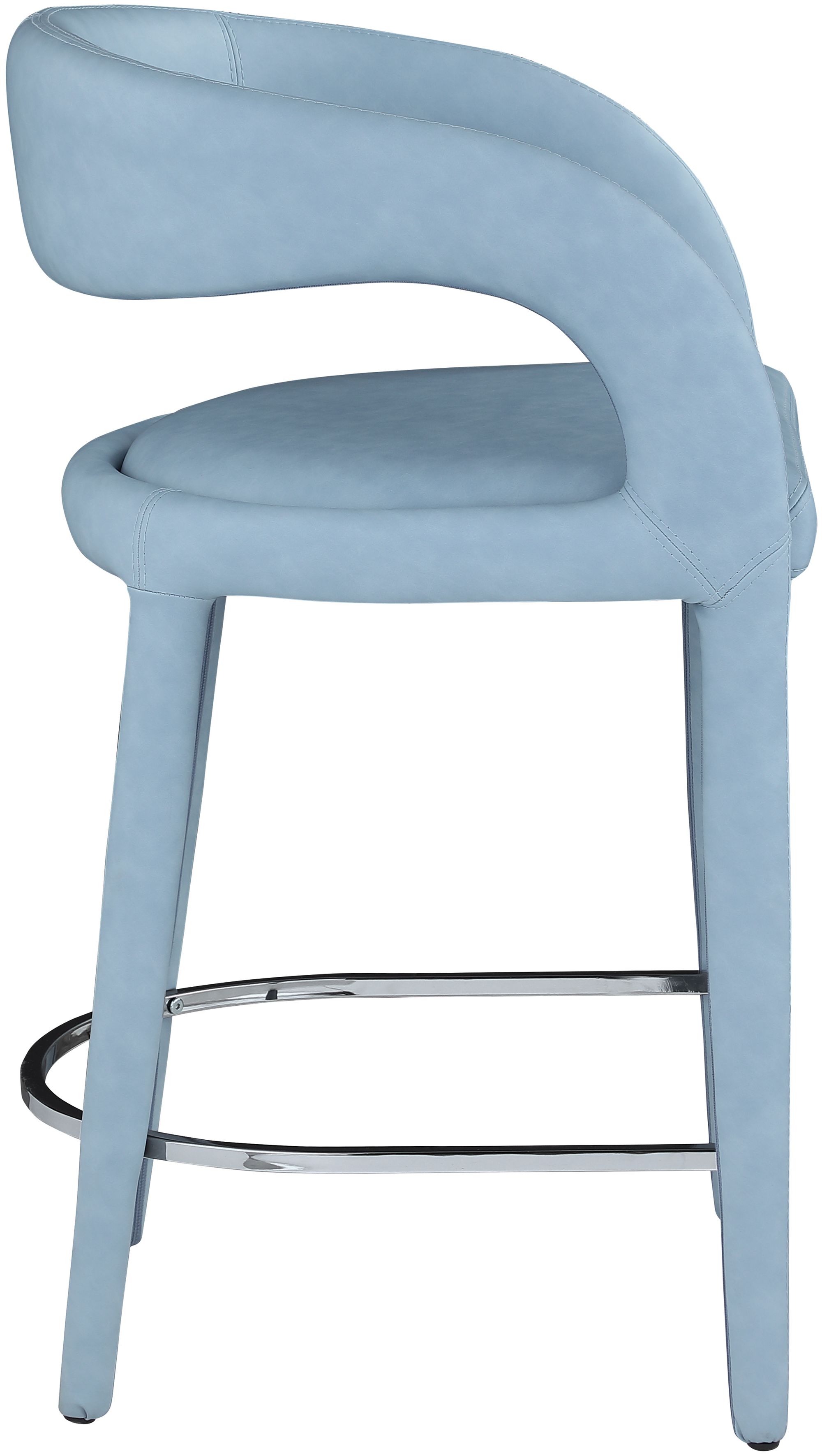 Sylvester Fully Upholstered Faux Leather Counter Stool