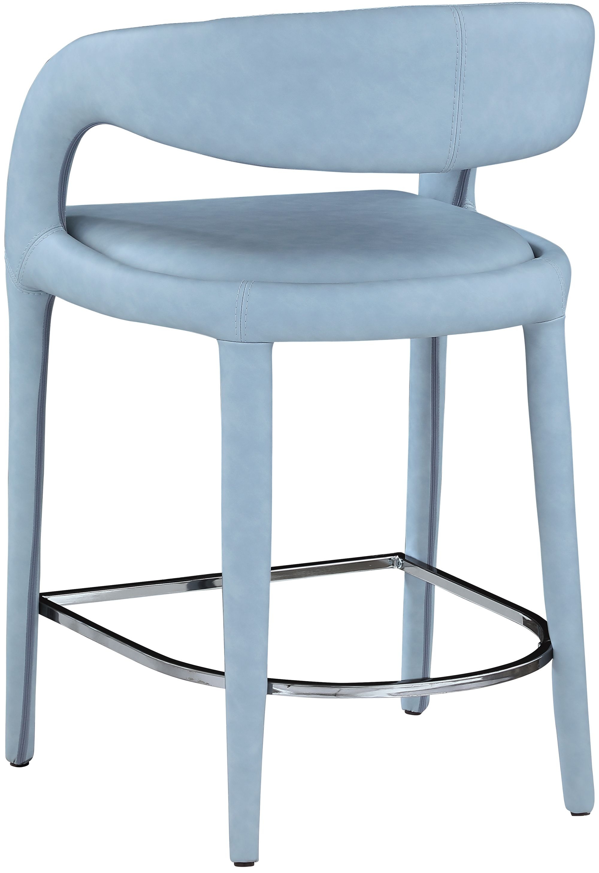 Sylvester Fully Upholstered Faux Leather Counter Stool