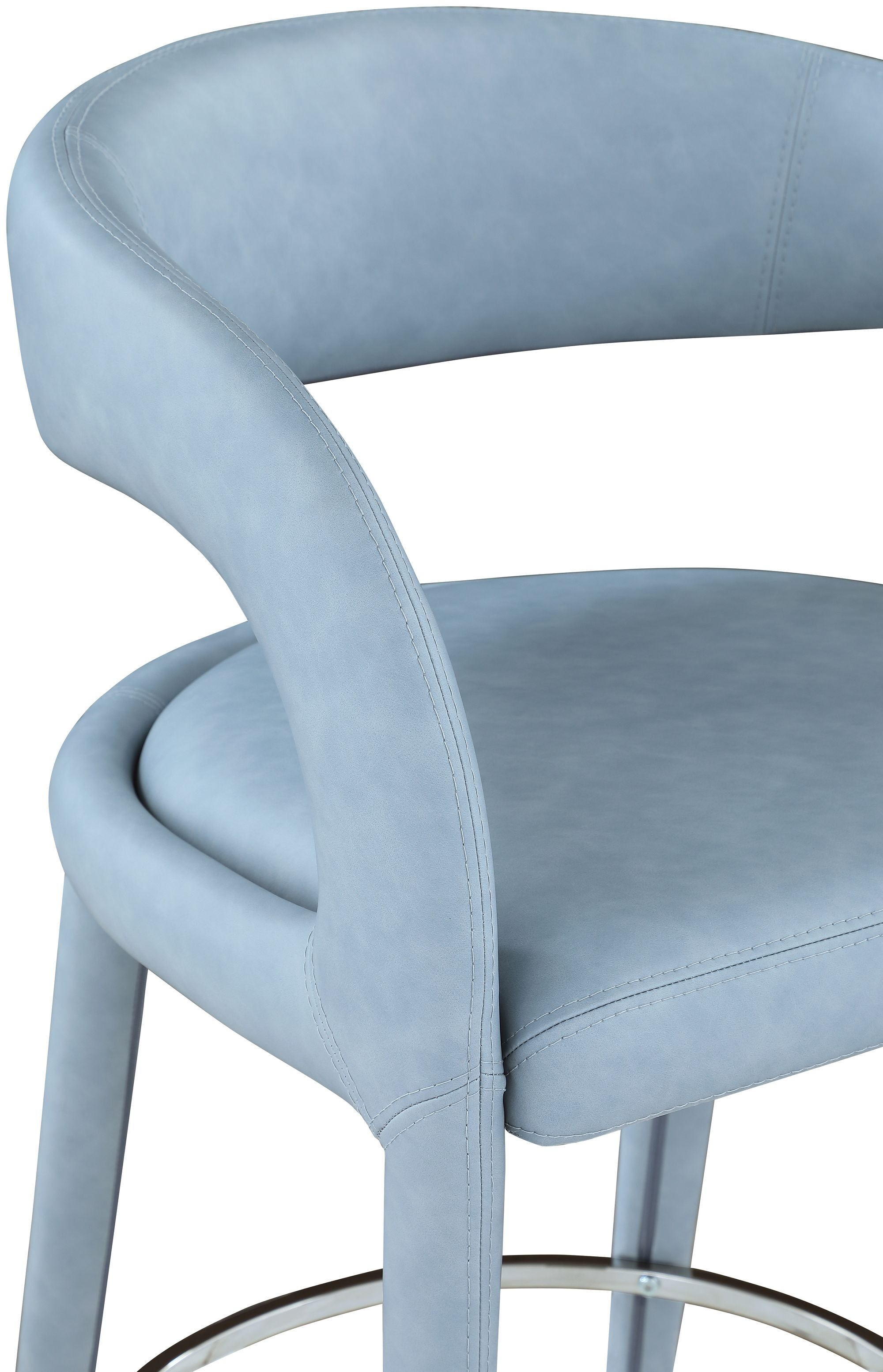 Sylvester Fully Upholstered Faux Leather Counter Stool