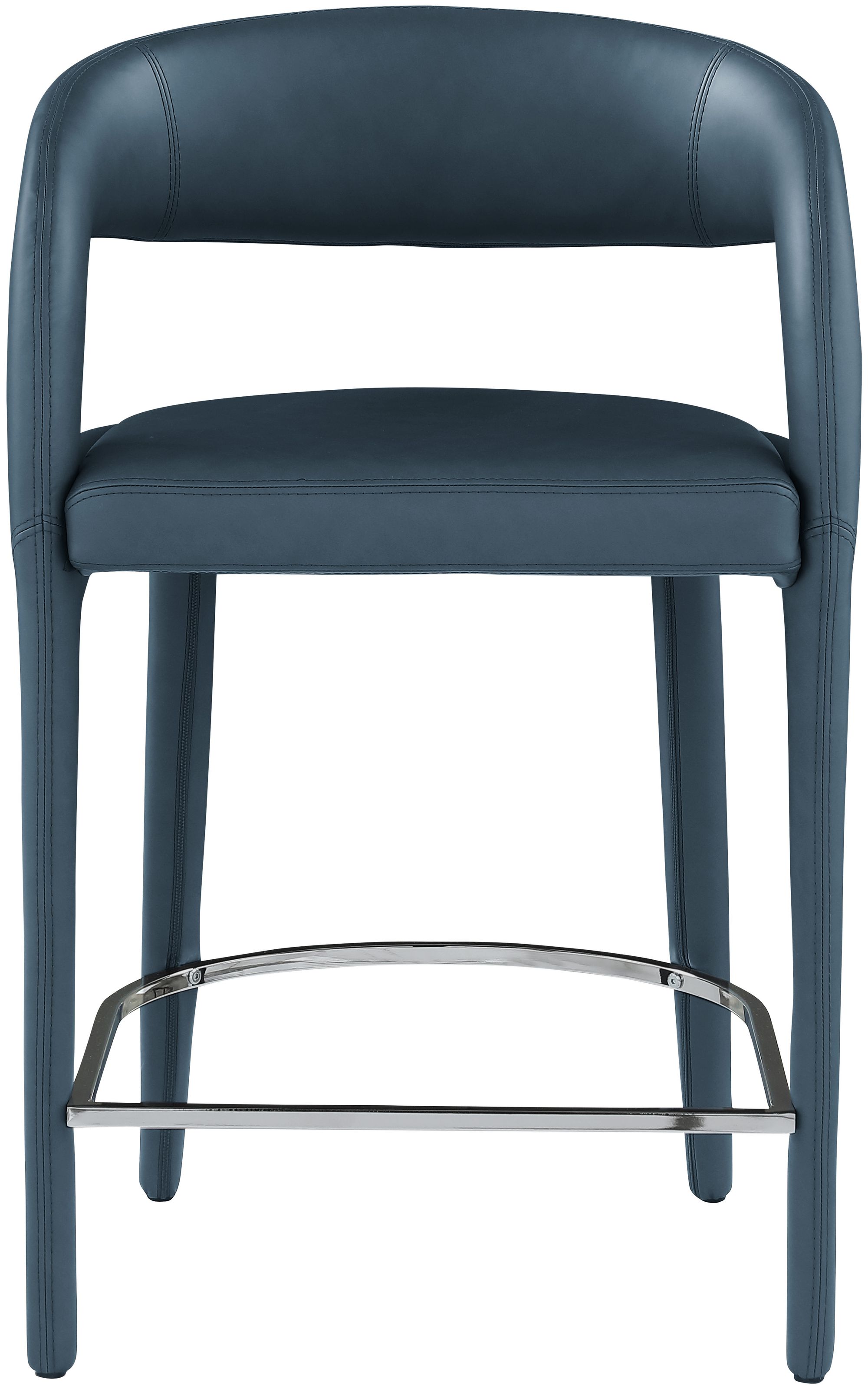 Sylvester Fully Upholstered Faux Leather Counter Stool