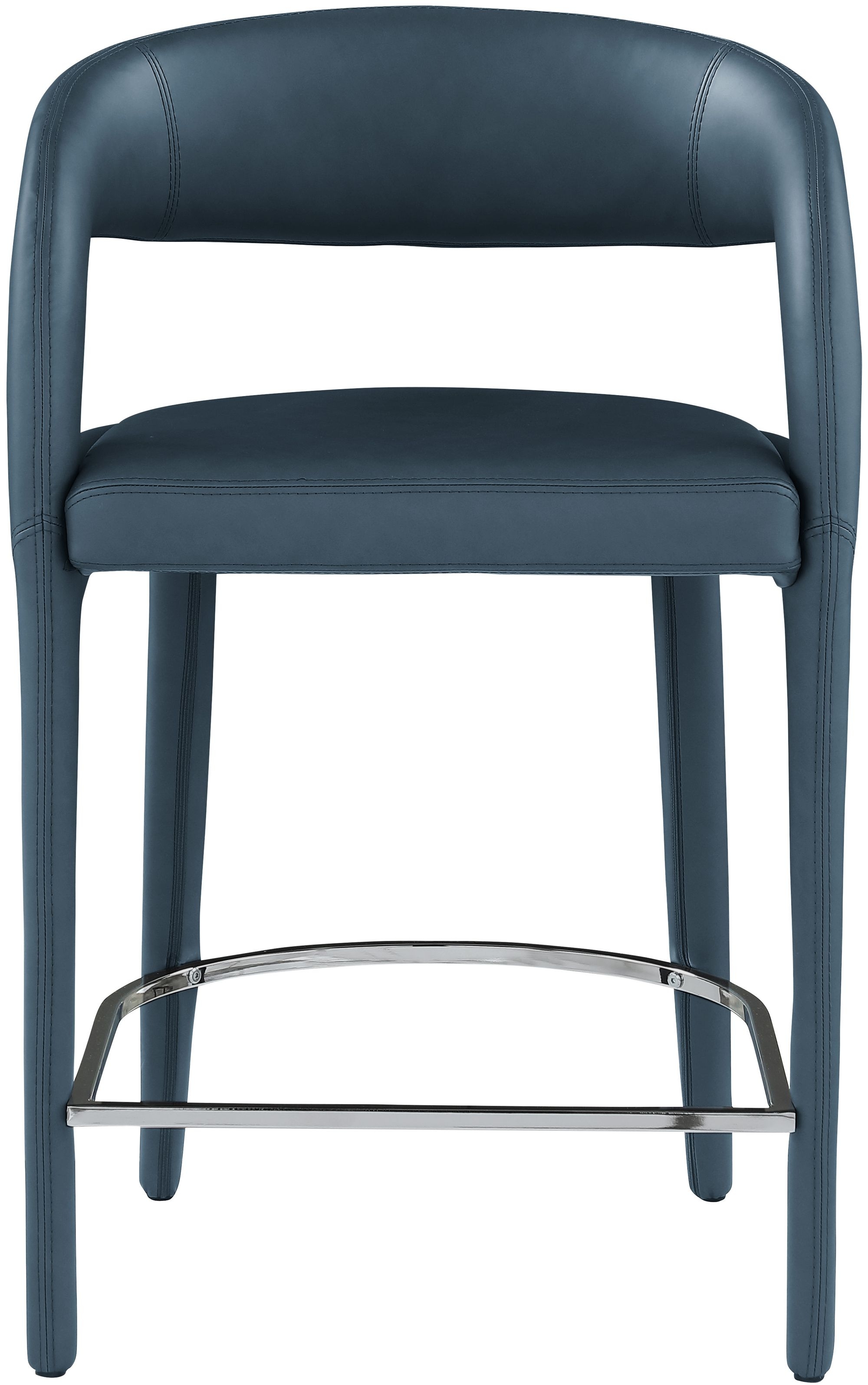 Sylvester Fully Upholstered Faux Leather Counter Stool