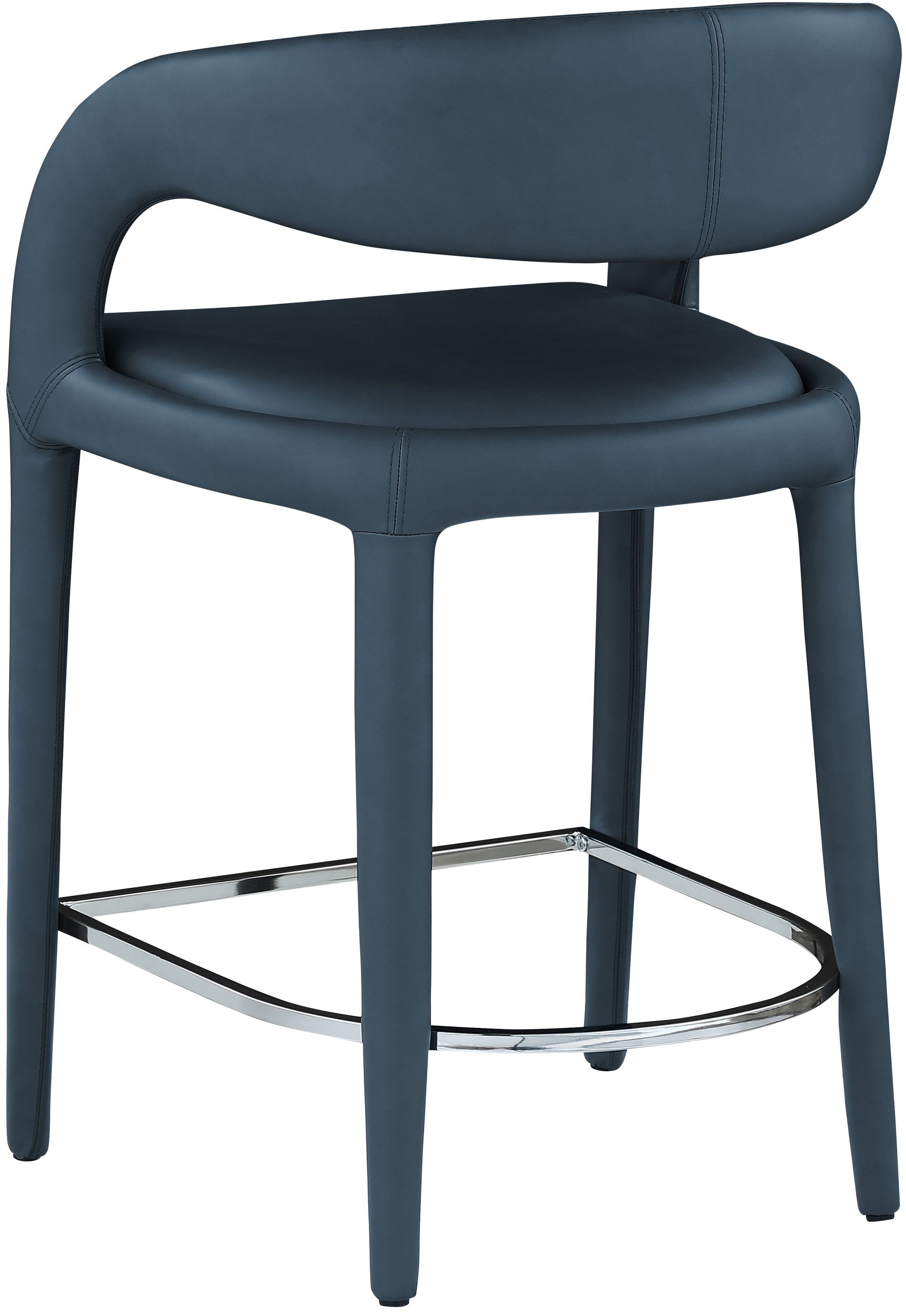 Sylvester Fully Upholstered Faux Leather Counter Stool