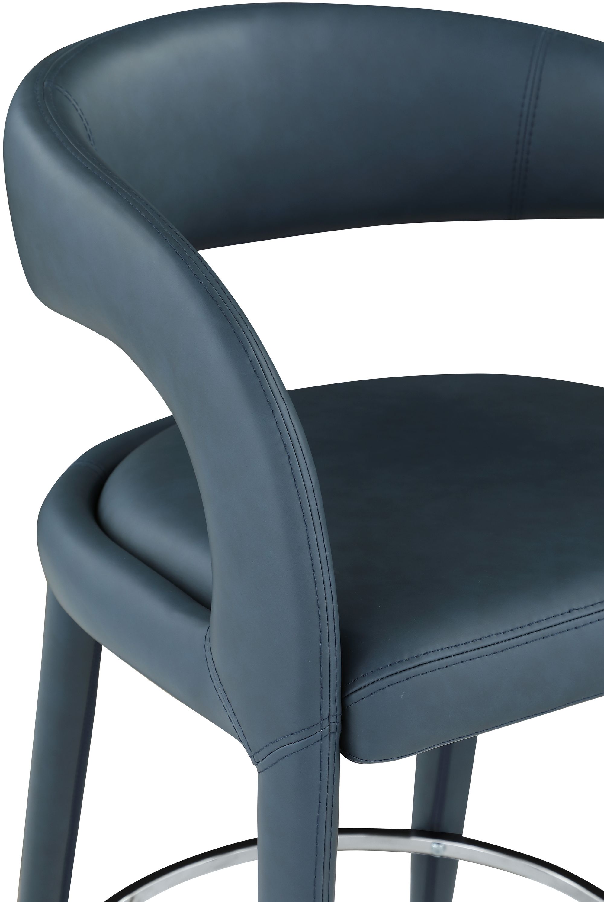 Sylvester Fully Upholstered Faux Leather Counter Stool