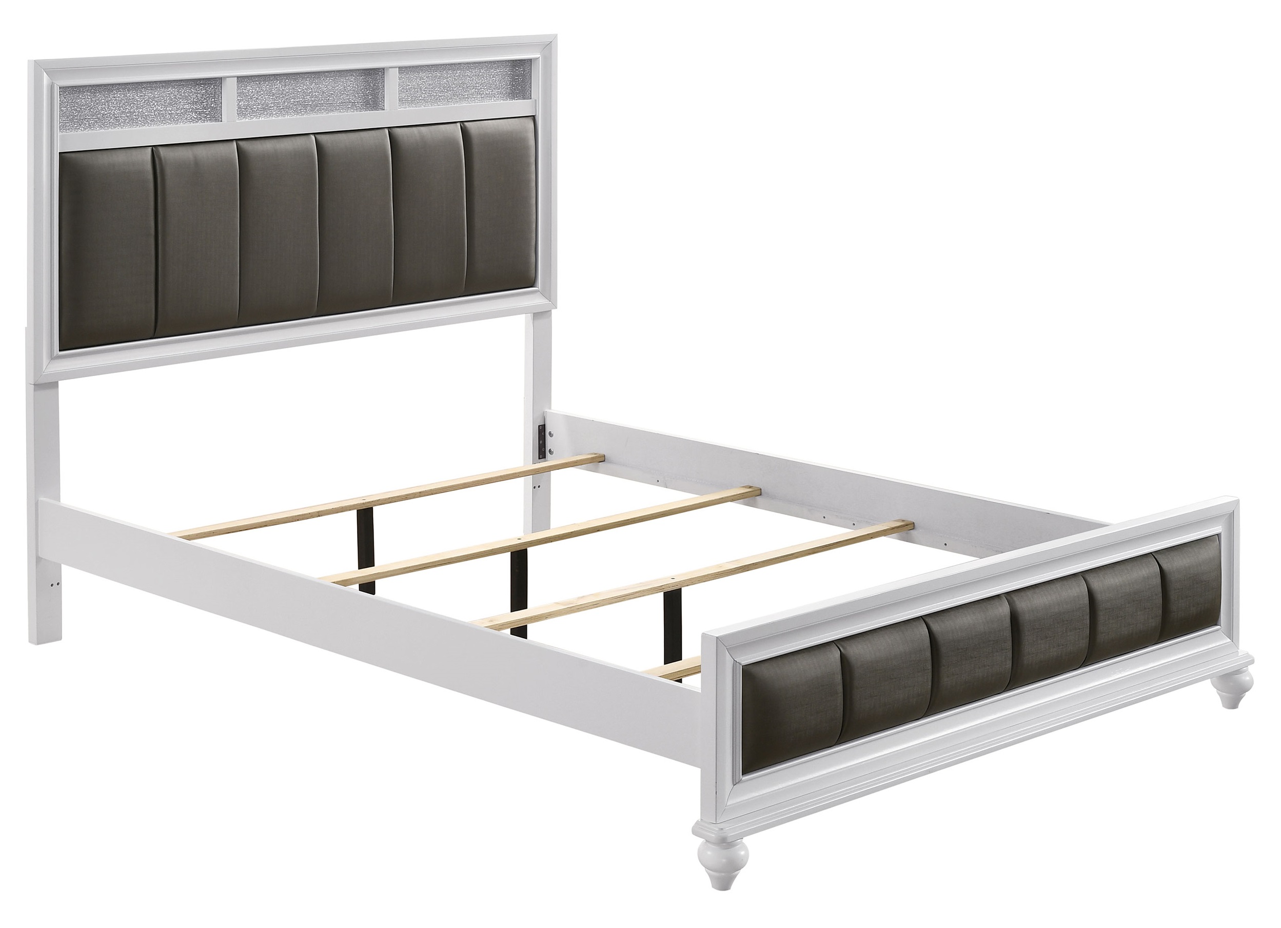 Barzini Leatherette/Wood Panel Bedroom Set