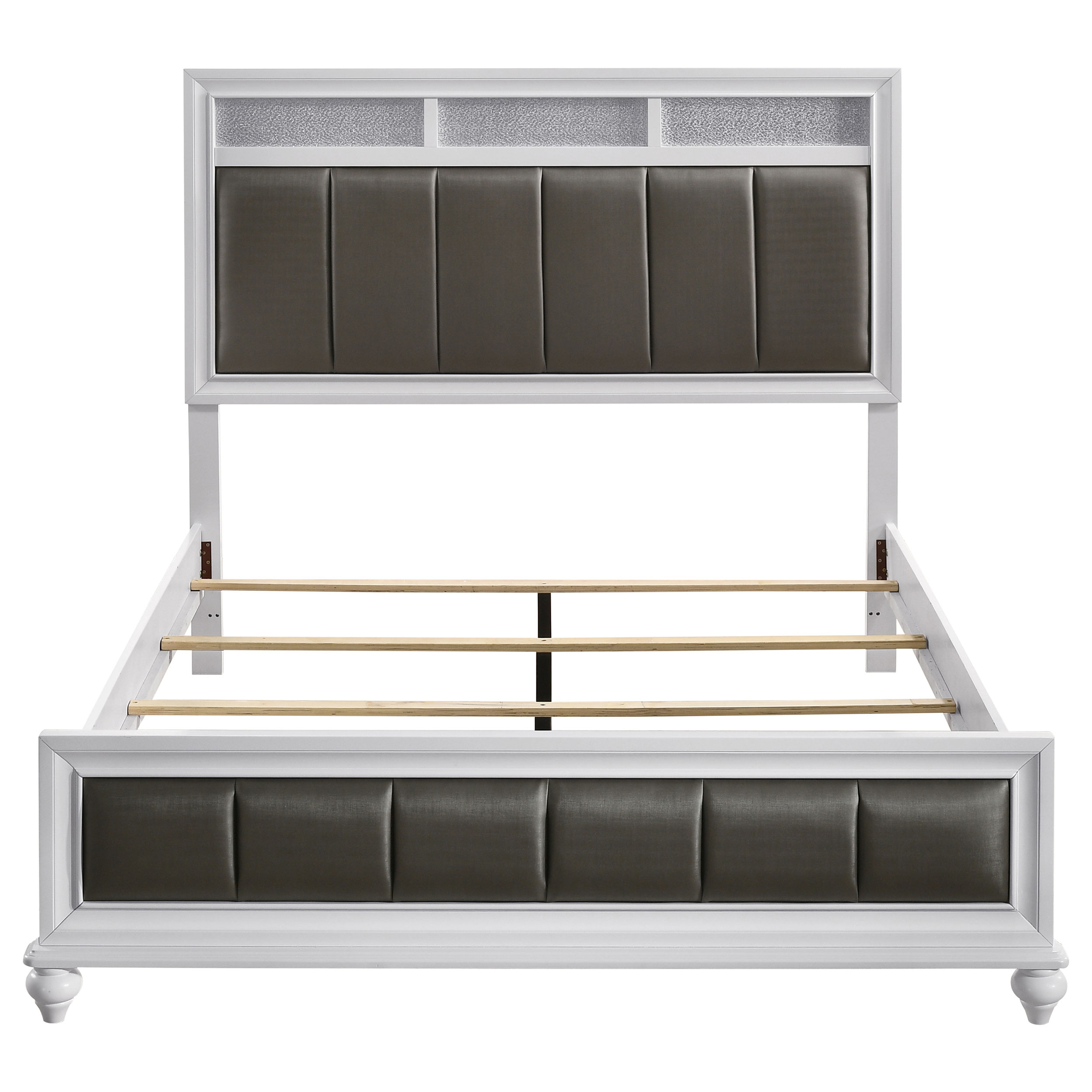 Barzini Leatherette/Wood Panel Bedroom Set