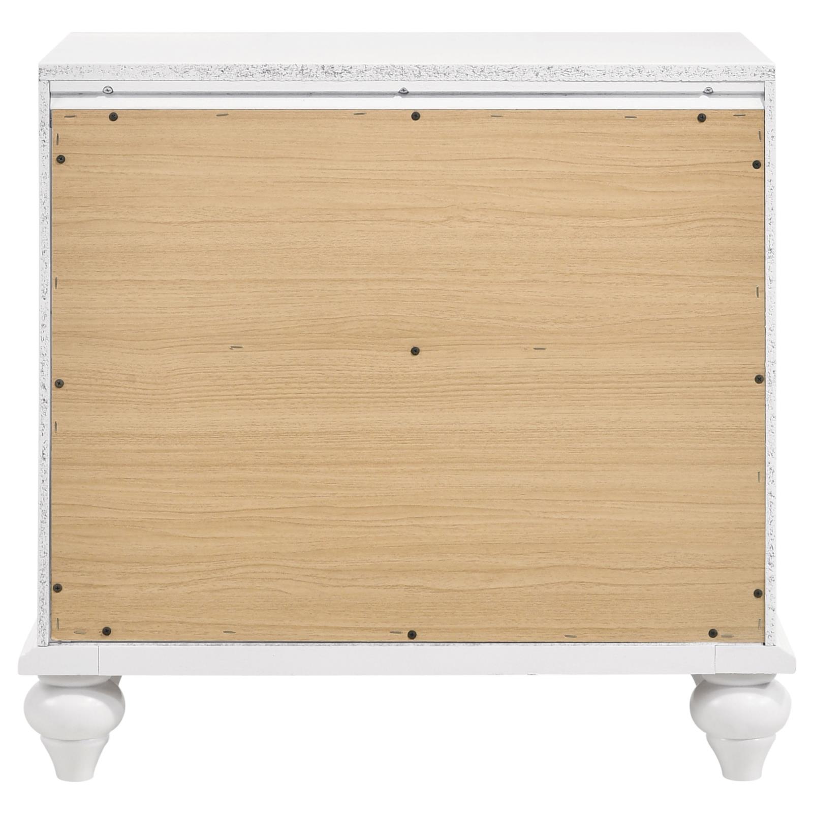 Barzini Wood/Acrylic Nightstand w/2 Drawers