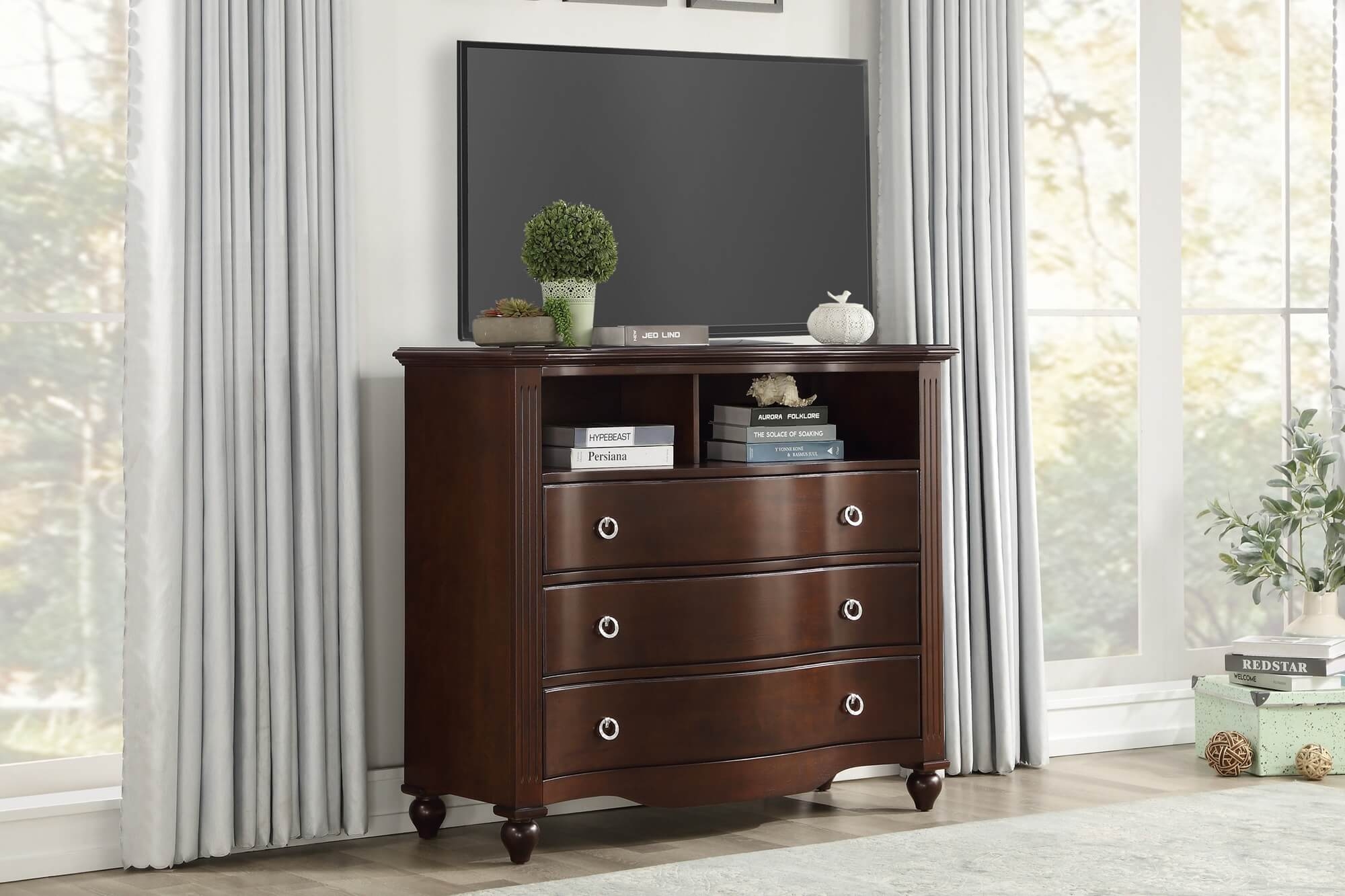 Meghan Wood/Wood Veneer Media Chest
