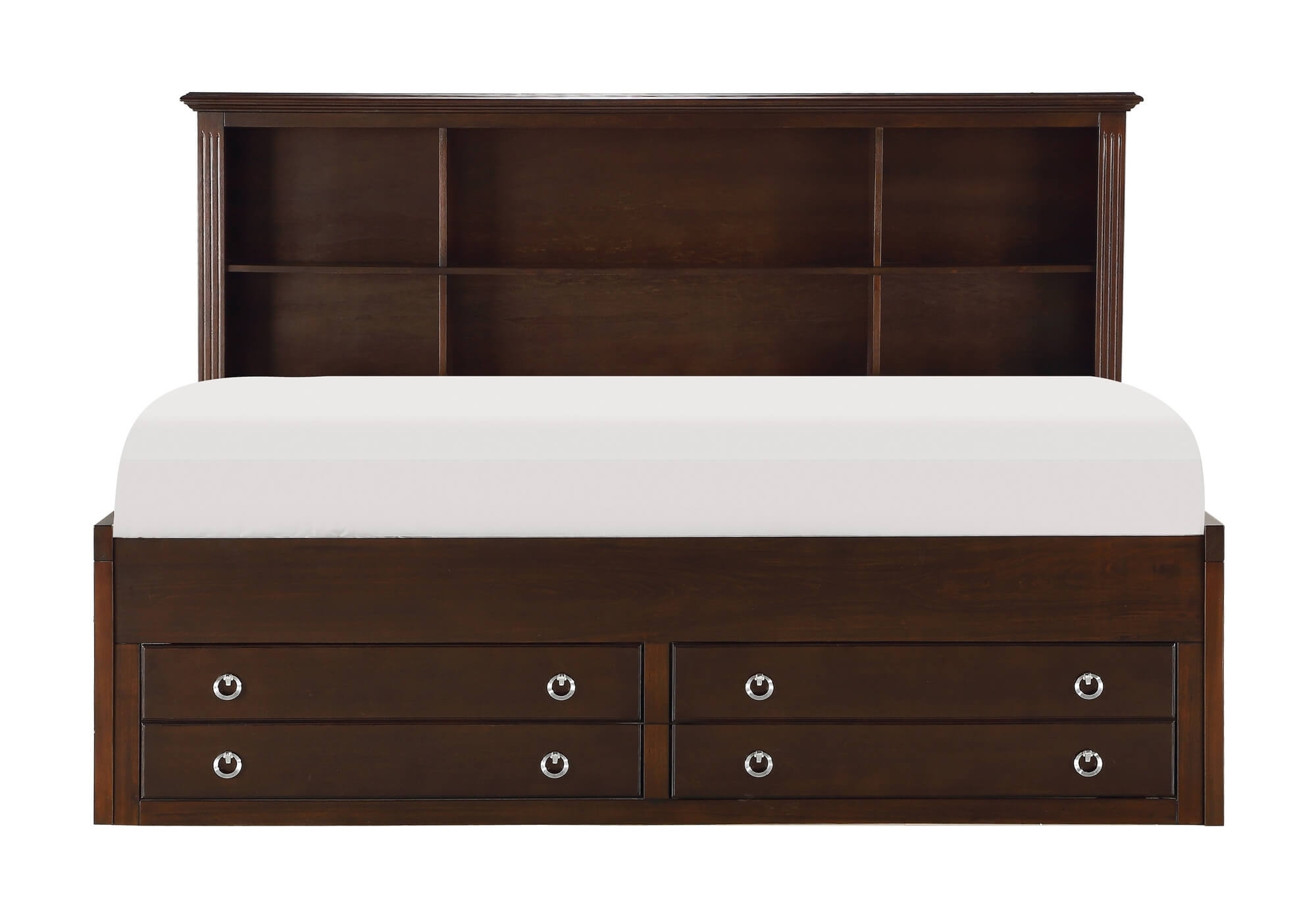 Meghan Wood/Wood Veneer Lounge Storage Bed, Full Size