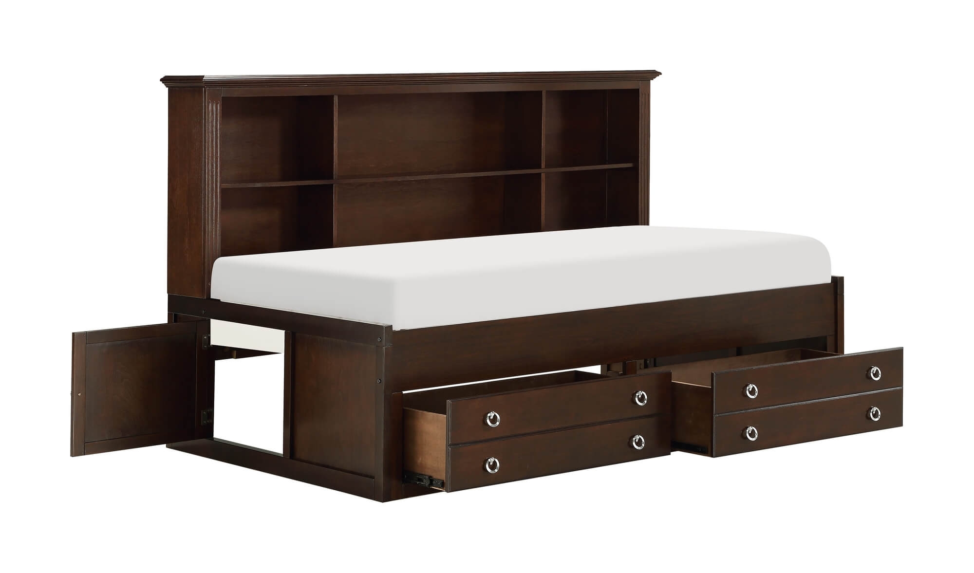 Meghan Wood/Wood Veneer Lounge Storage Bed, Twin Size