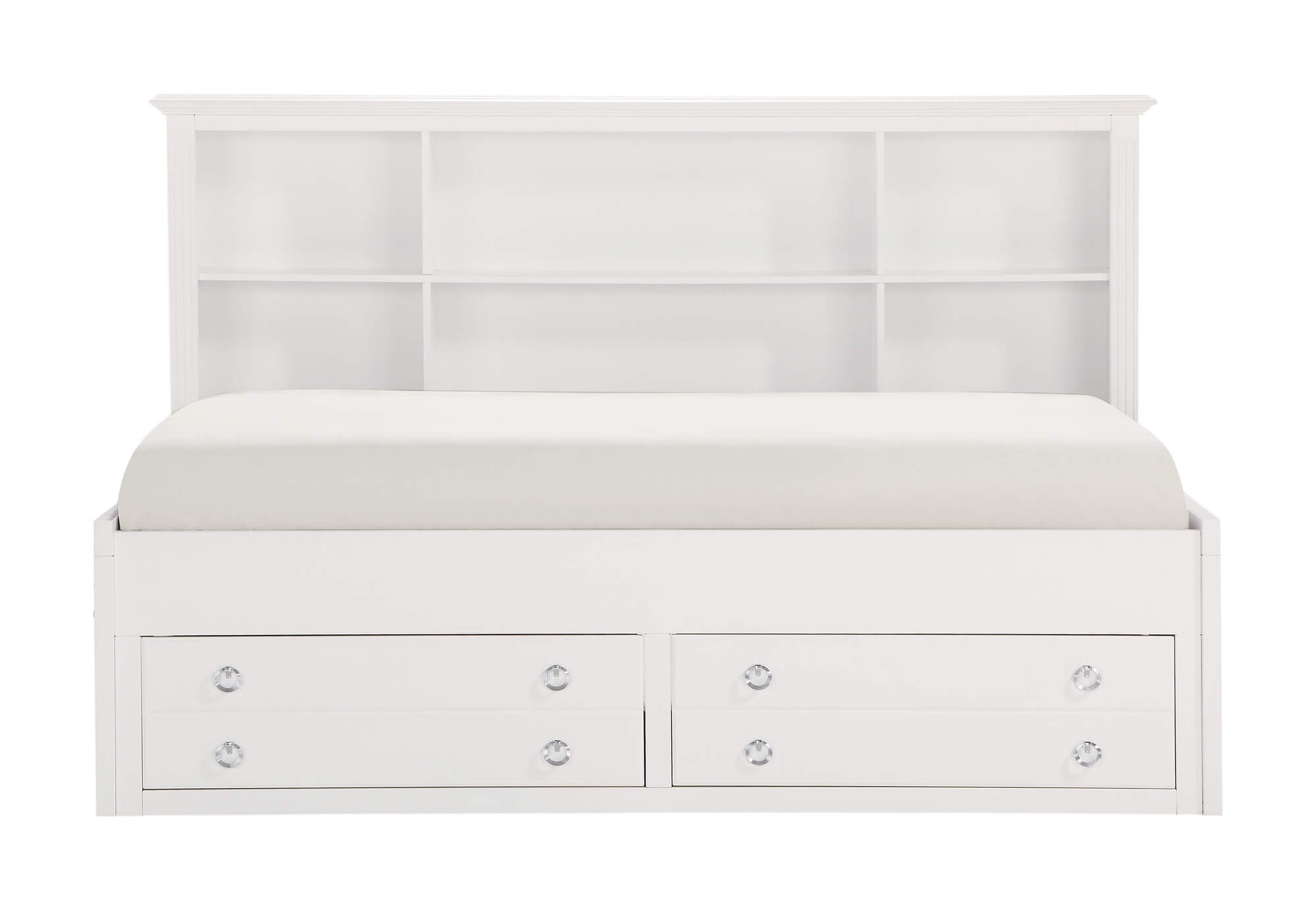 Meghan Wood/Wood Veneer Lounge Storage Bed, Full Size