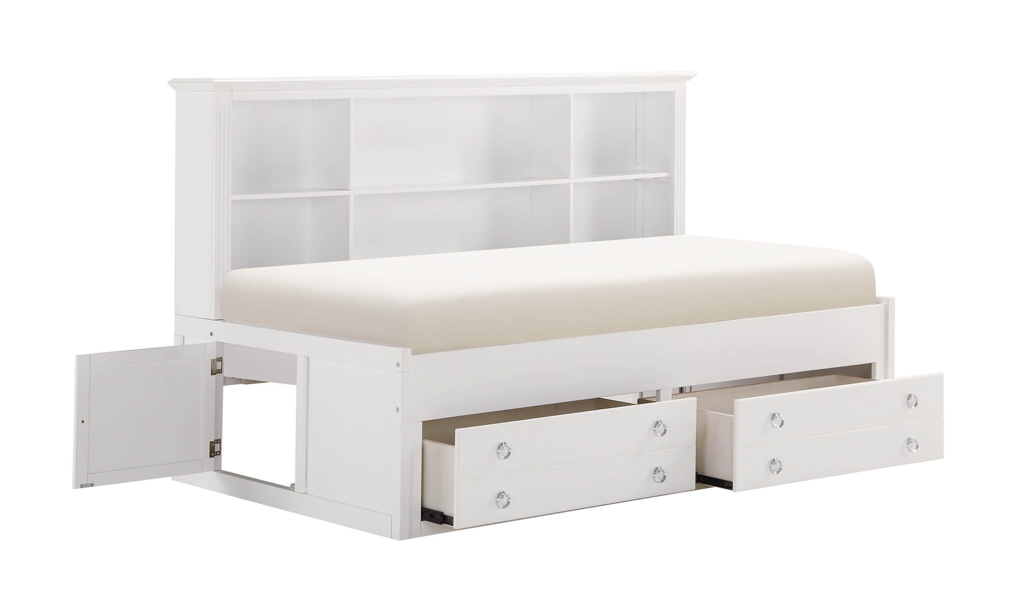 Meghan Wood/Wood Veneer Lounge Storage Bed, Full Size