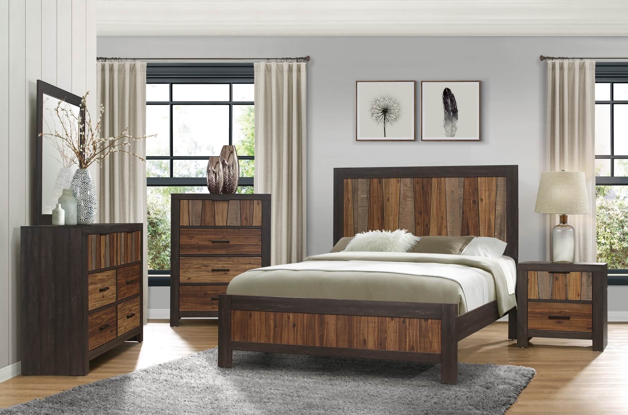 Cooper Wood/Wood Veneer Panel Bed, Full Size