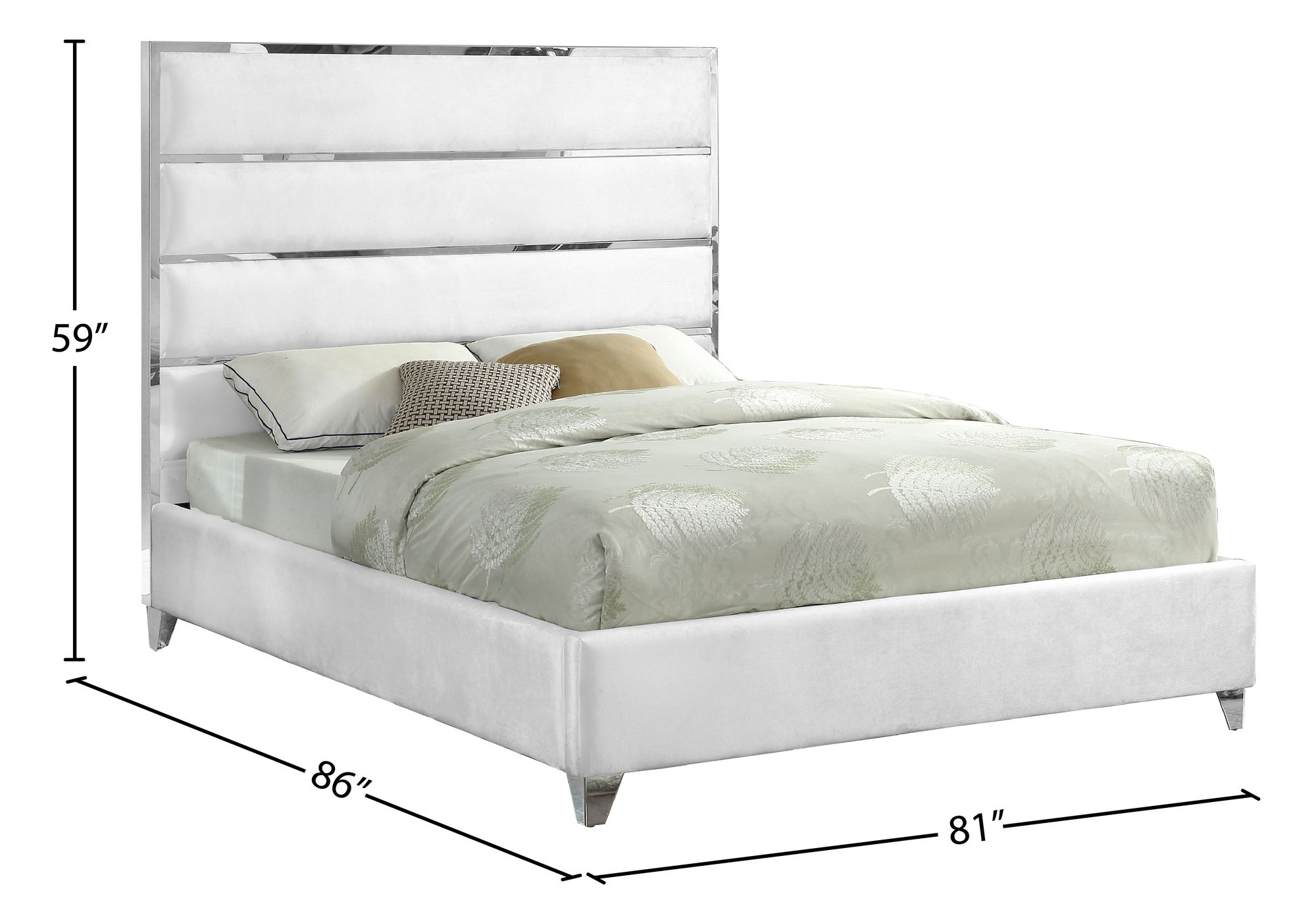Zuma Velvet King Size Bed