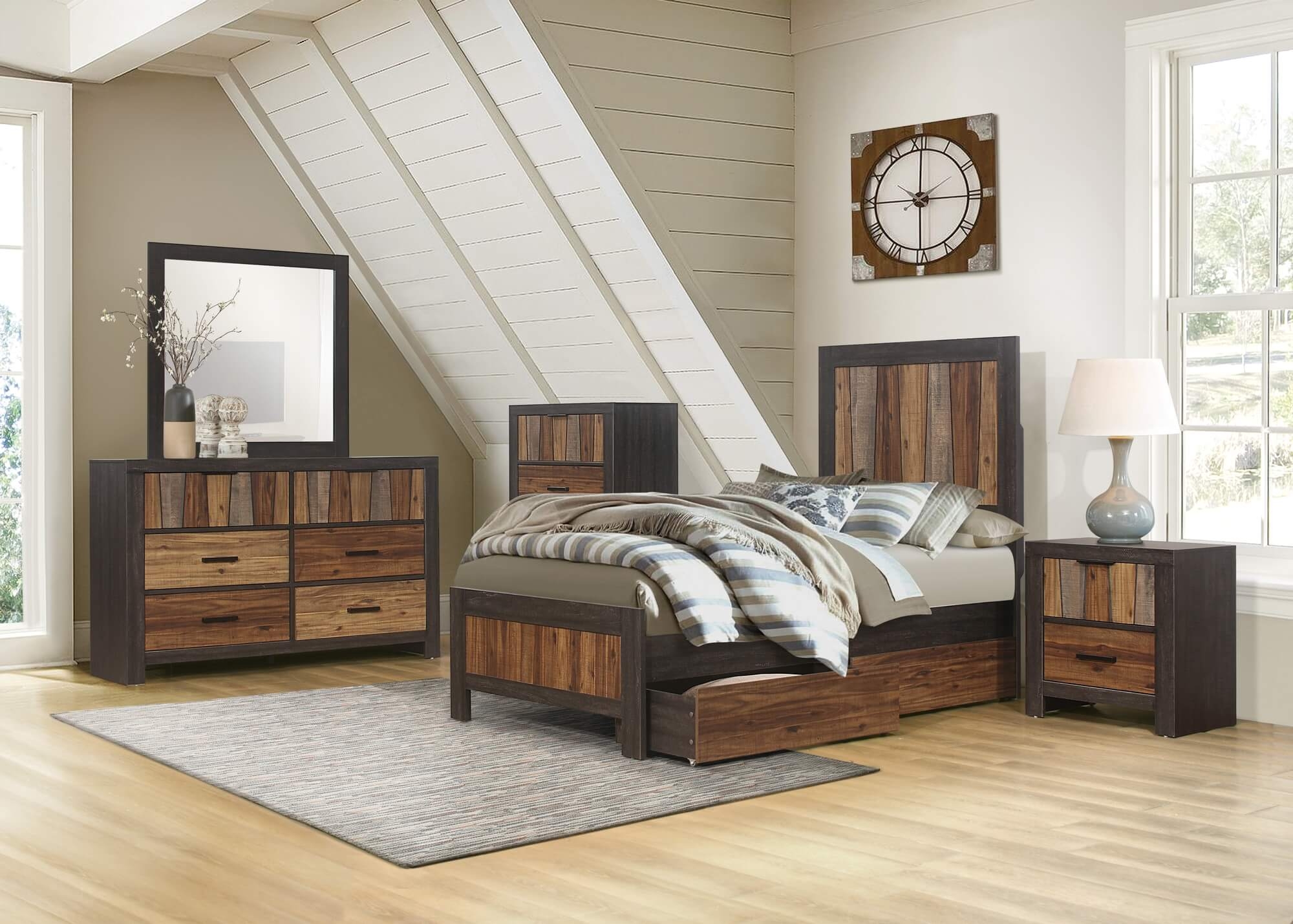 Cooper Wood/Wood Veneer Panel Youth Bedroom Set
