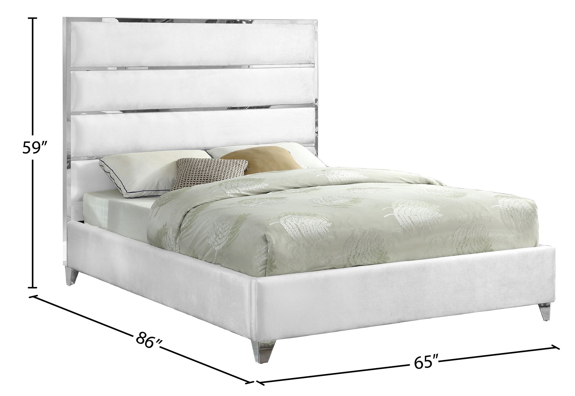 Zuma Velvet Queen Size Bed