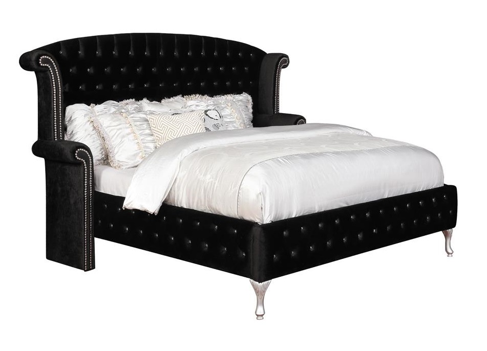 Deanna Velvet Tufted Panel Bedroom Set