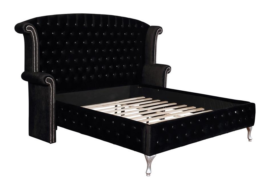 Deanna Velvet Tufted Panel Bedroom Set