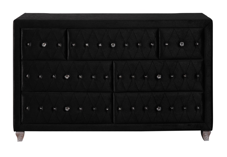 Deanna Velvet Tufted Panel Bedroom Set