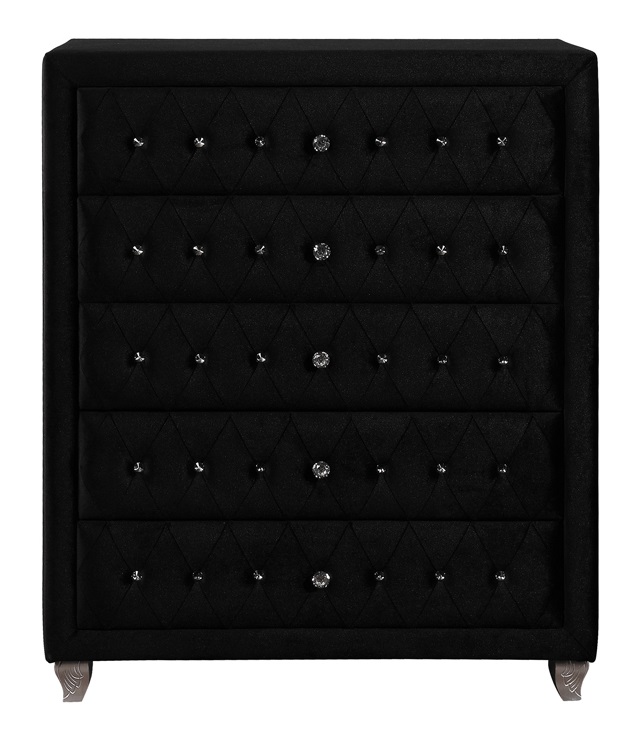 Deanna Velvet Tufted Panel Bedroom Set