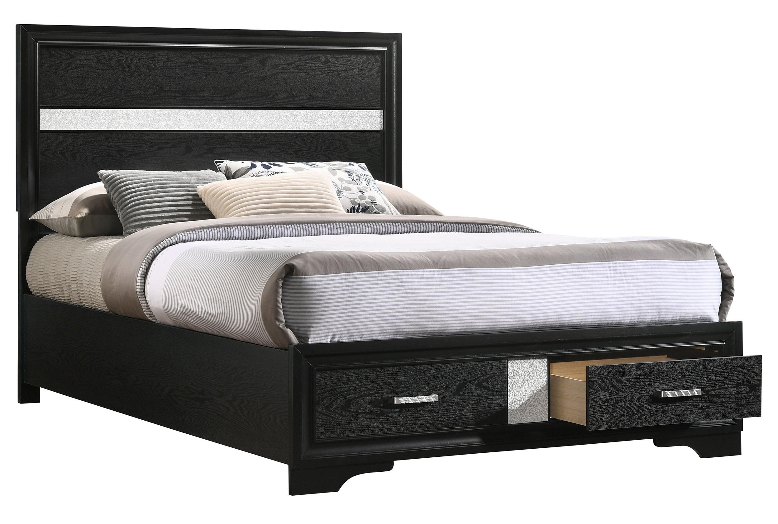 Miranda Wood Platform Storage Bed