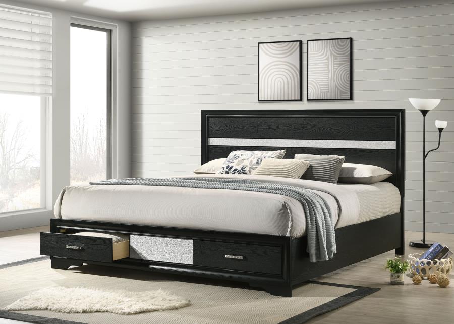 Miranda Wood Platforn Storage Bed, Eastern King Size