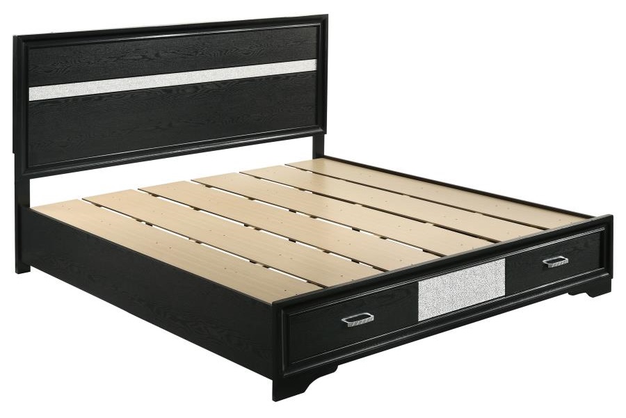 Miranda Wood Platform Storage Bed