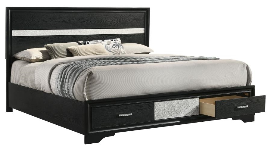 Miranda Wood Platforn Storage Bed, Eastern King Size