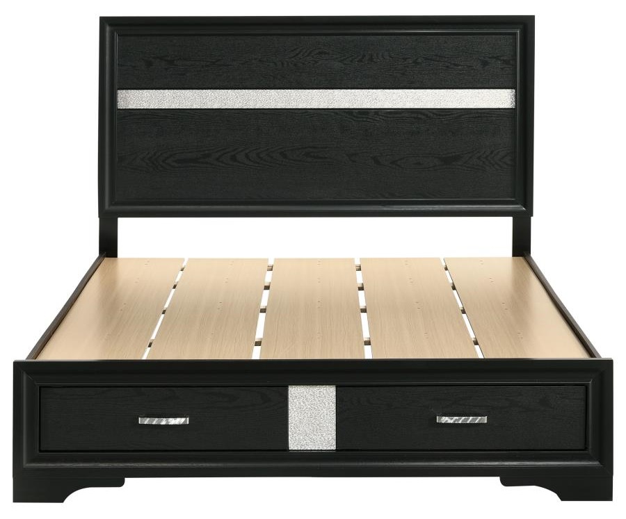 Miranda Wood Platform Storage Bedroom Set