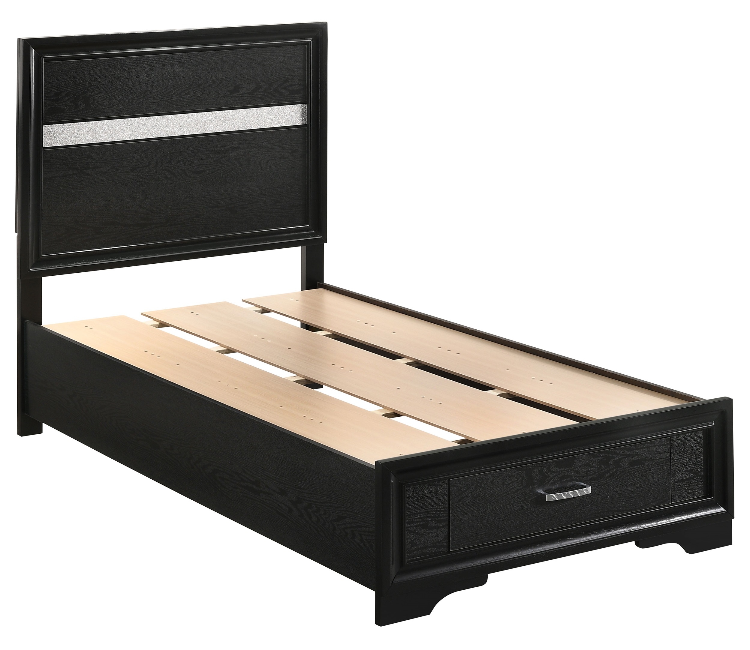 Miranda Wood Platform Storage Bed