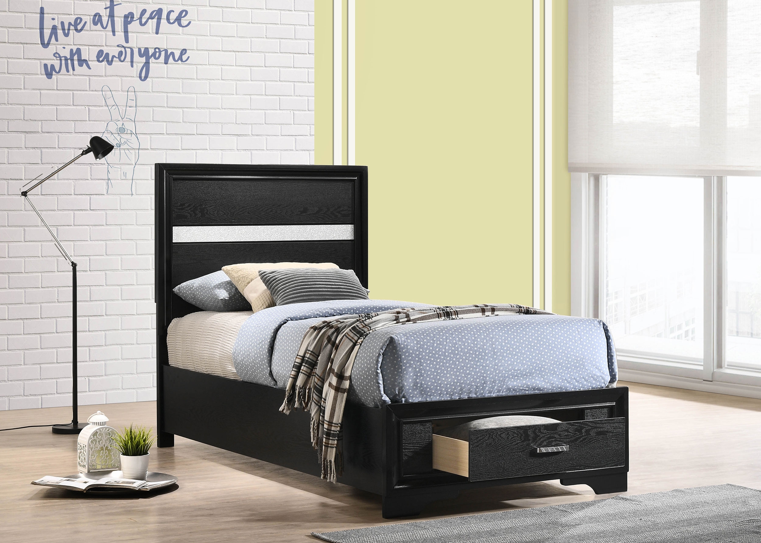 Miranda Wood Platform Storage Bed